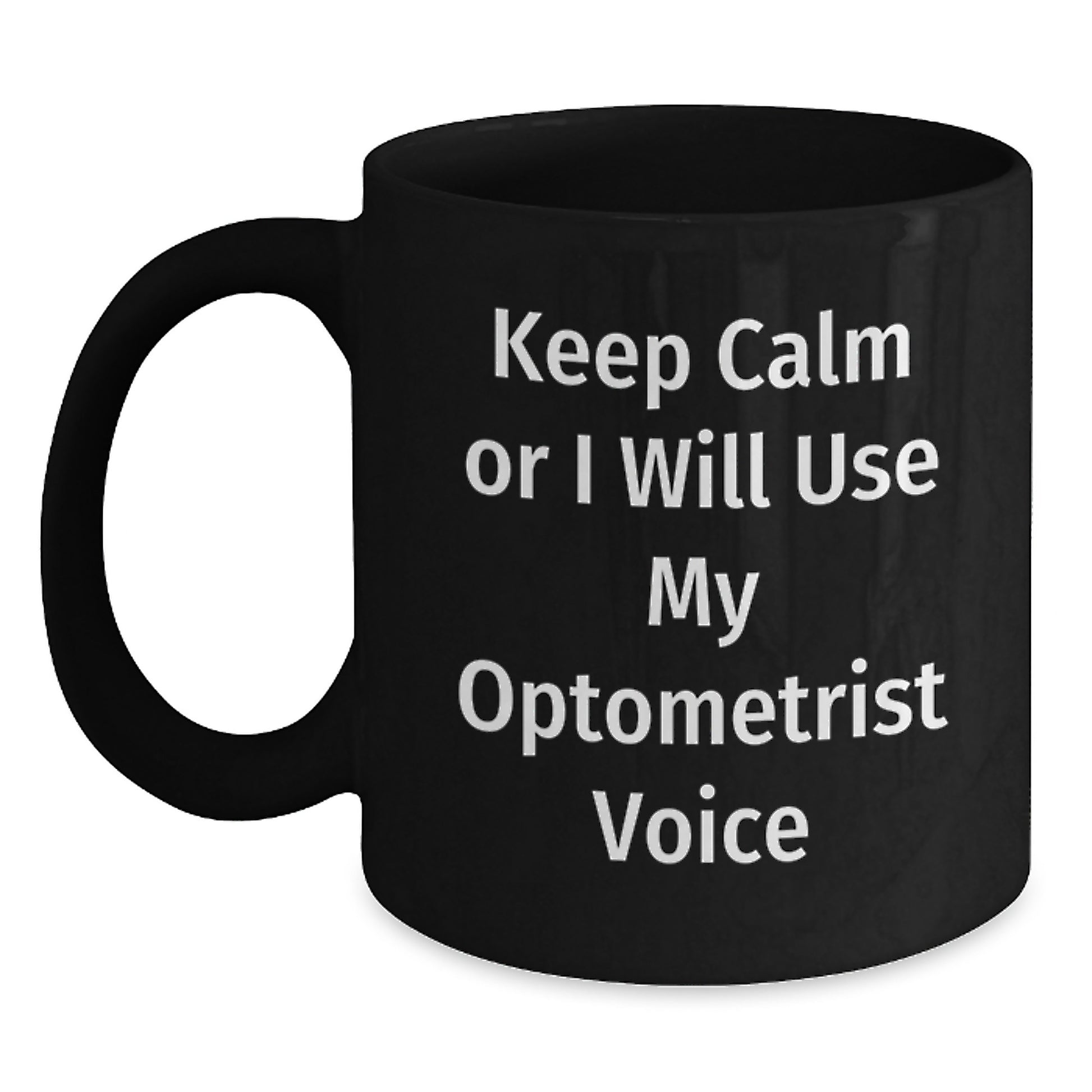 Optometrist Keepsake Black Coffee Mug Premium for Him Birthday Gift - Main