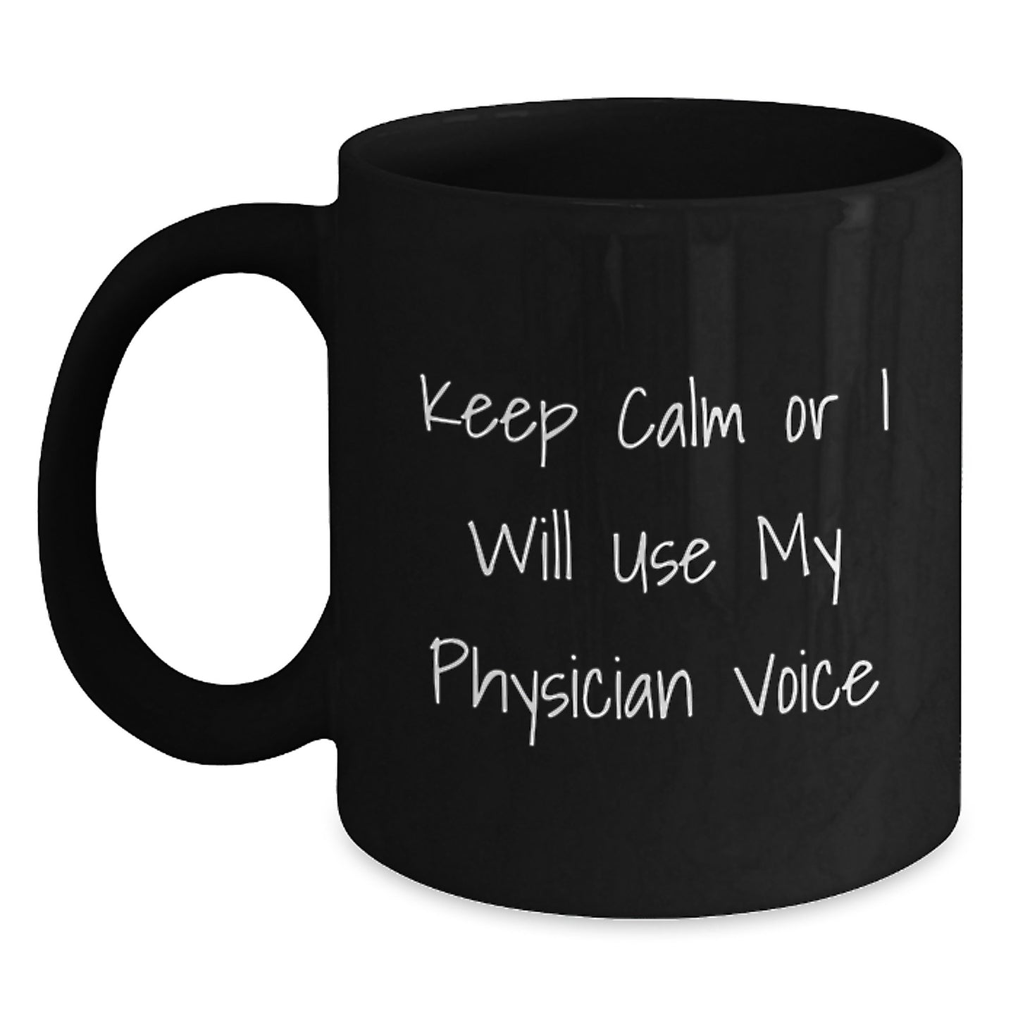 Physician Keepsake Black Coffee Mug 11oz for Him Birthday Gift Ceramic - Main