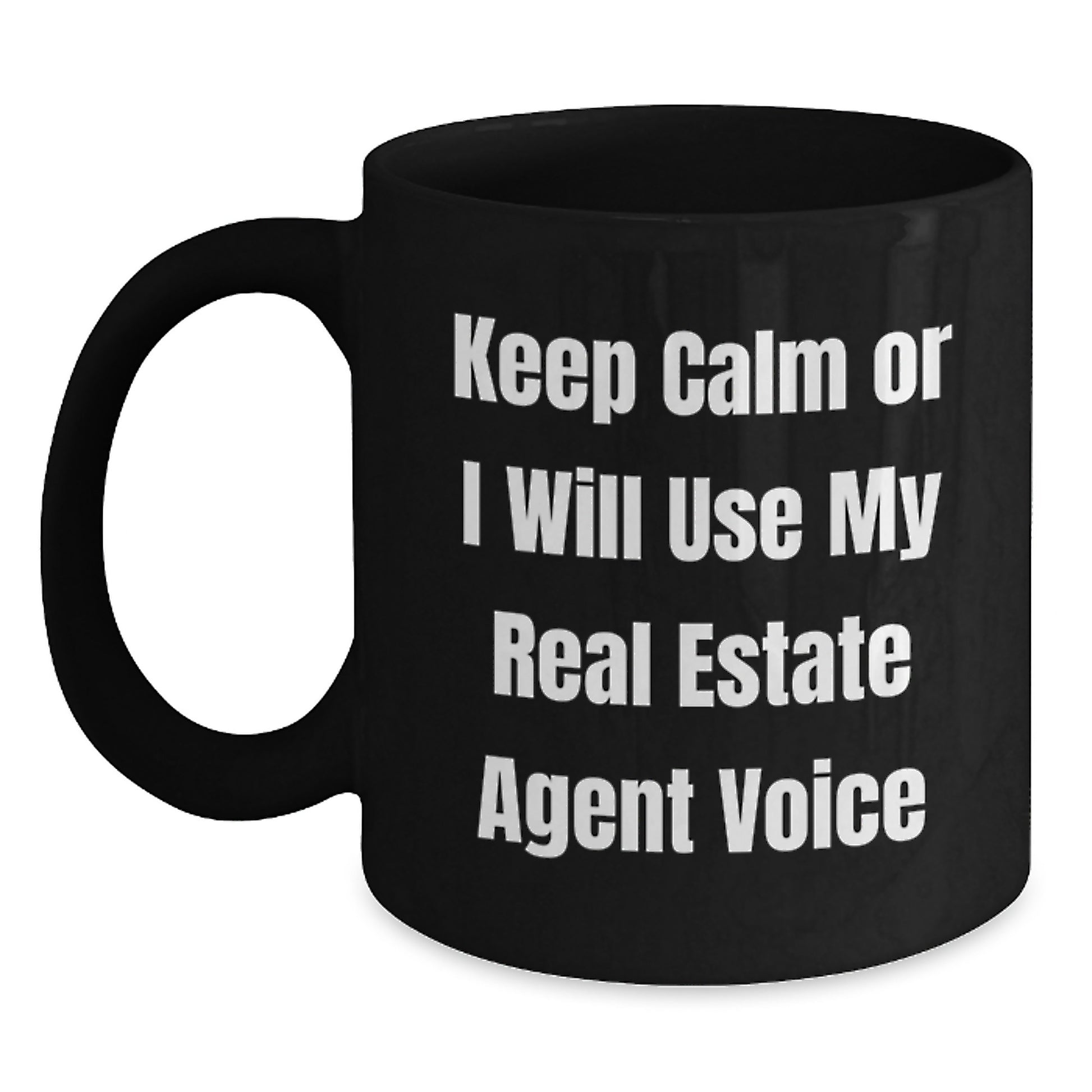 Real Estate Agent Keepsake Mug for Him Graduation Gift Black 11oz - Main