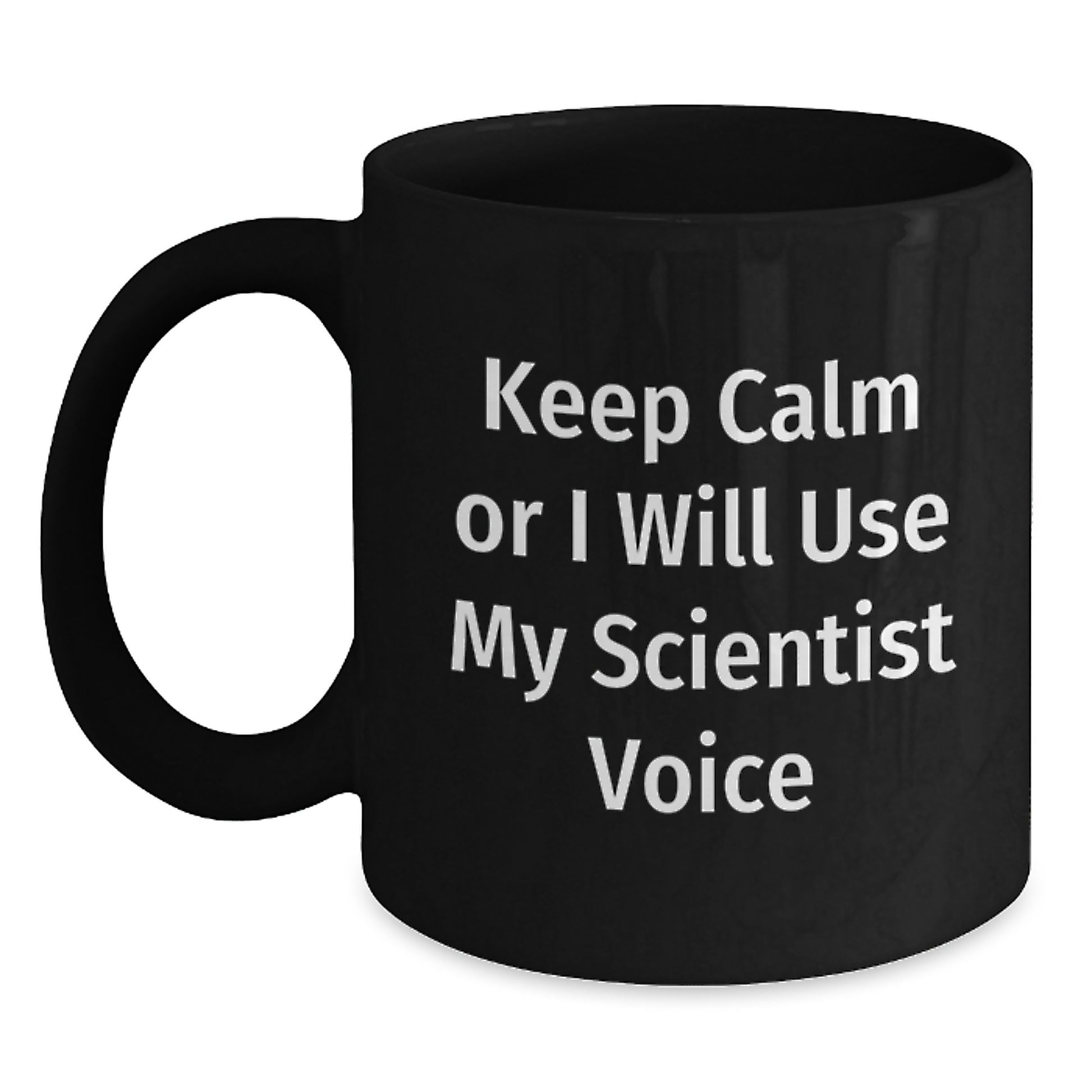 Scientist Keepsake Black Coffee Mug for Him Birthday Gift 11oz Ceramic - Main