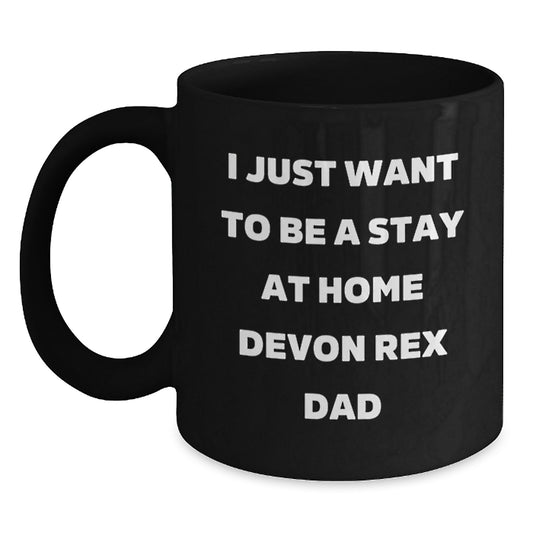 Funny Devon Rex Cat Dad Gift, Unique Birthday Coffee Mug for Devon Rex Cat Enthusiast, Gifts from Men to Friends - Main