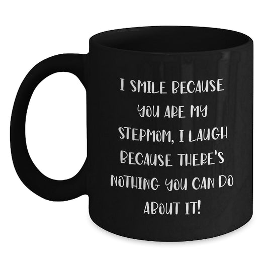 Stepmom Keepsake Black Coffee Mug 11oz for Him Graduation Gift - Main