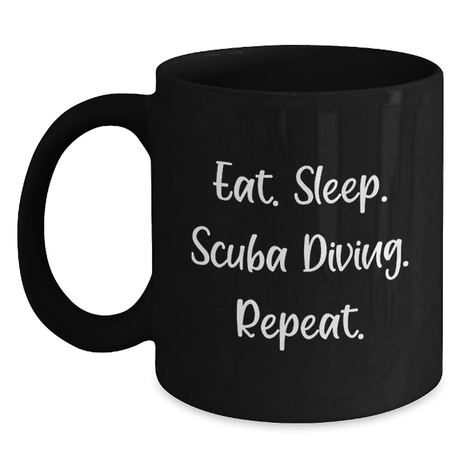 Scuba Diving Inspired Funny Black Coffee Mug Gifts for Scuba Diving Men from Friends - Main