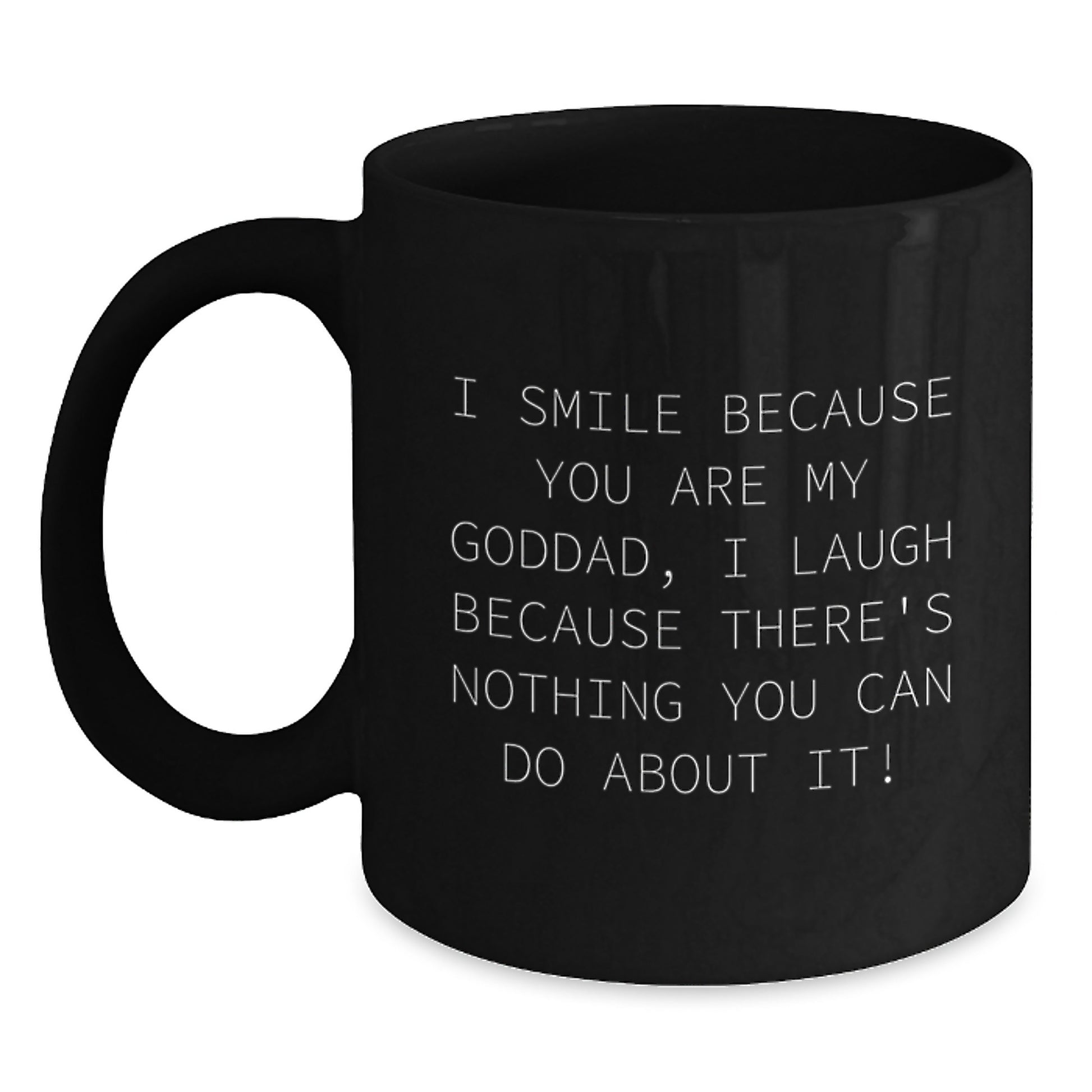 Birthday Gift Goddad Keepsake Black Coffee Mug for Her Present - Main