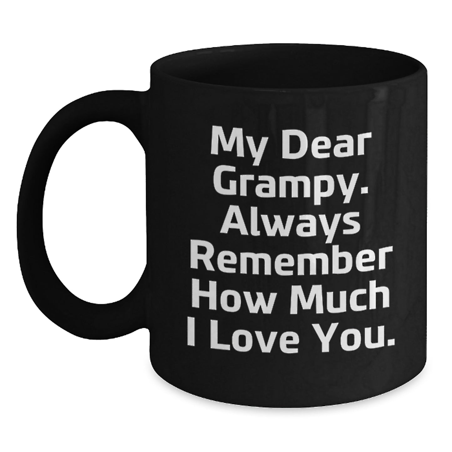 Grampy Keepsake Black Coffee Mug 11oz Graduation Gift for Him - Main