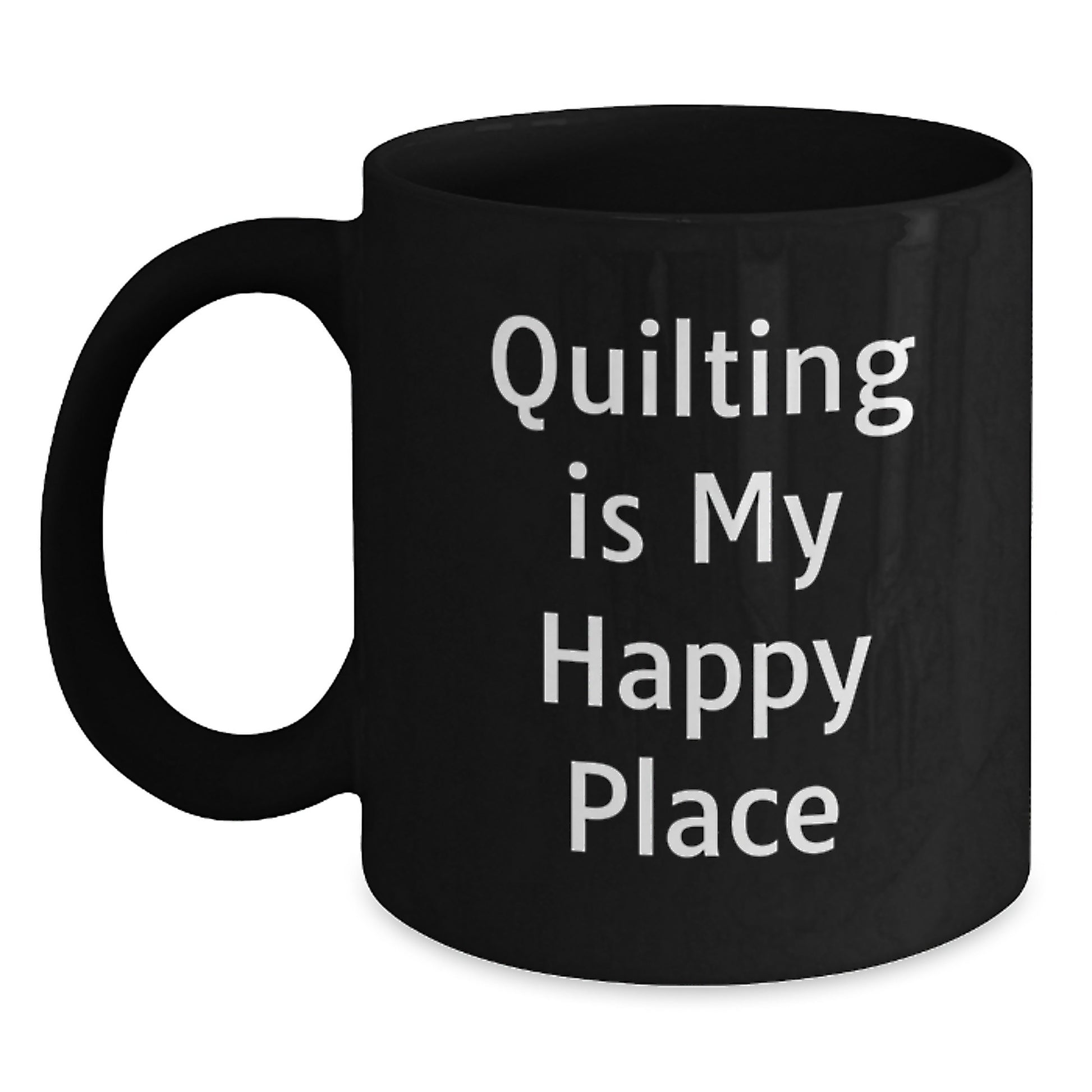 Quilting Keepsake Mug for Him Birthday Gift Black 11oz Ceramic - Main