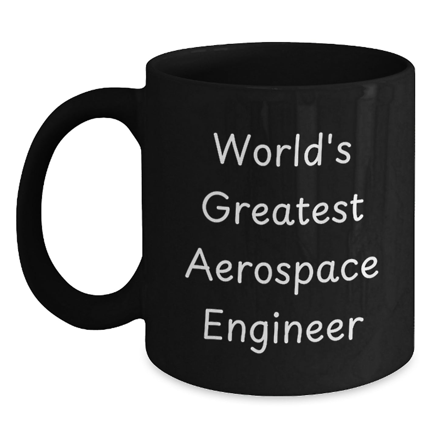 Funny World's Greatest Aerospace Engineer Gifts for Dad Black Coffee Mug for Father's Day Unique Gifts from Family - Main