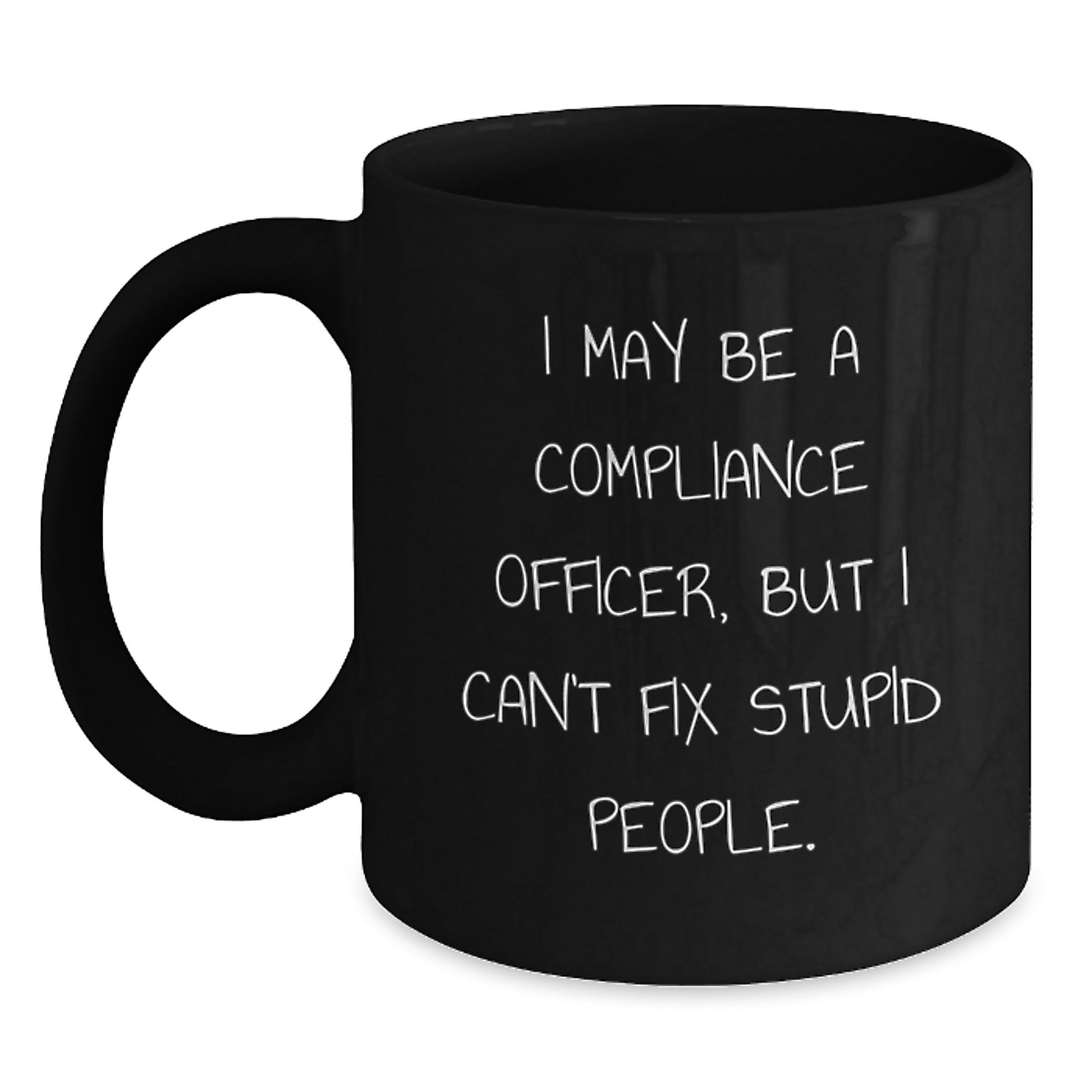 Compliance Officer Keepsake Mug for Him Birthday Gift Black 11oz Ceramic - Main