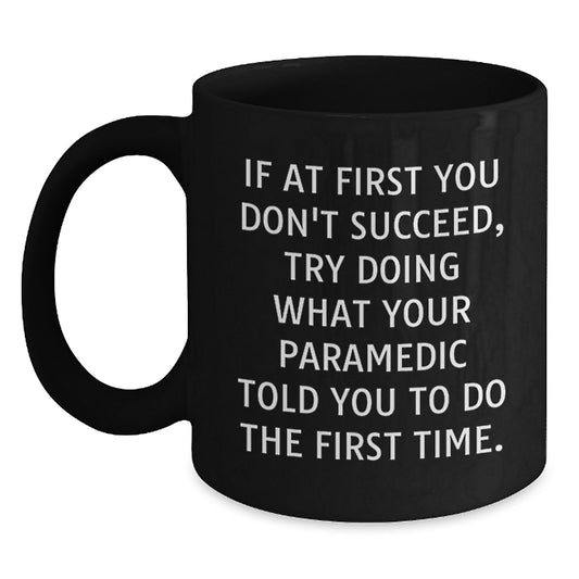 Funny Rescue Worker Gift Ideas Black Coffee Mug for Rescue Worker Lover from Family - Graduation Unique Gifts - Main