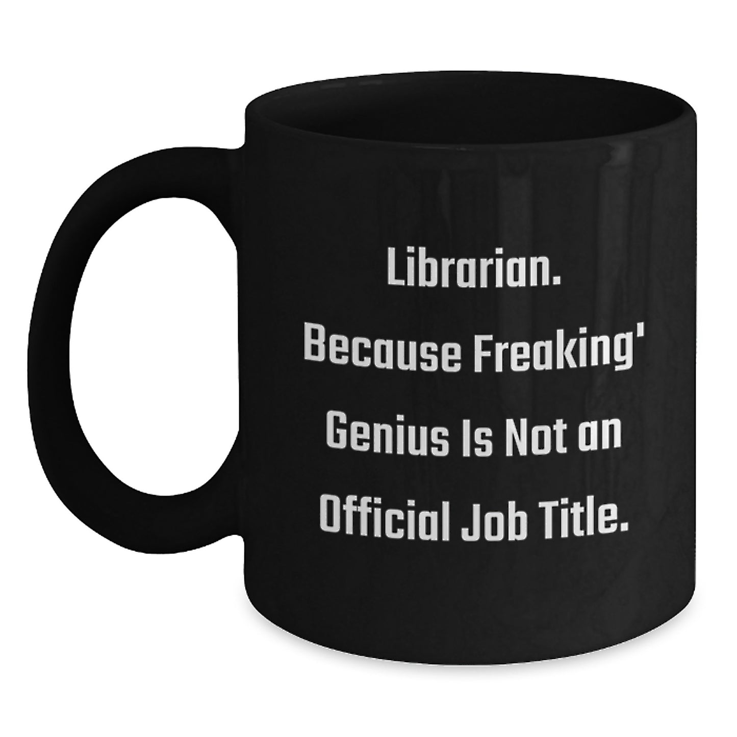 Funny Librarian Gifts from Men, Black Coffee Mug for Women, Unique Graduation Gifts for Librarian - Main