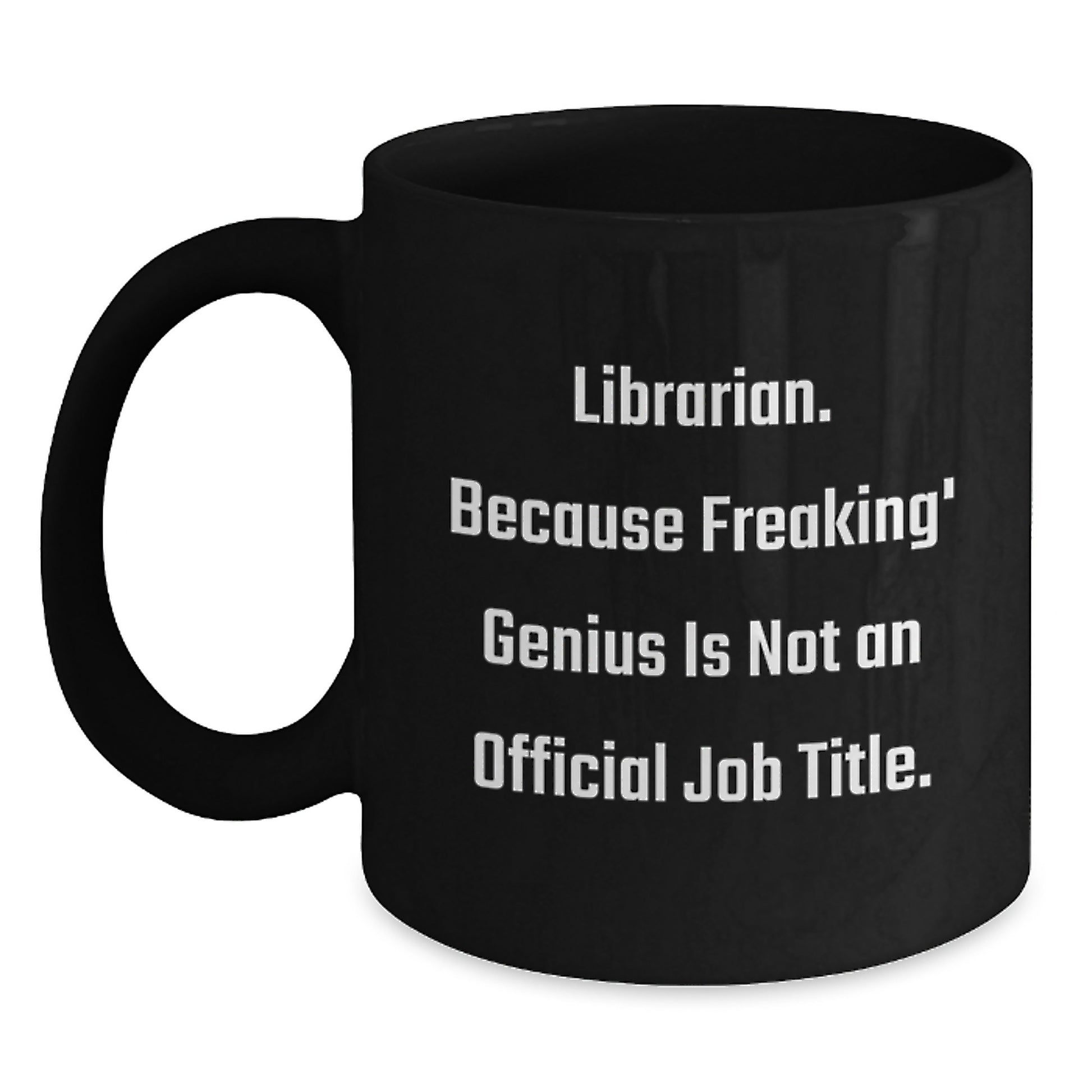 Funny Librarian Gifts from Men, Black Coffee Mug for Women, Unique Graduation Gifts for Librarian - Main