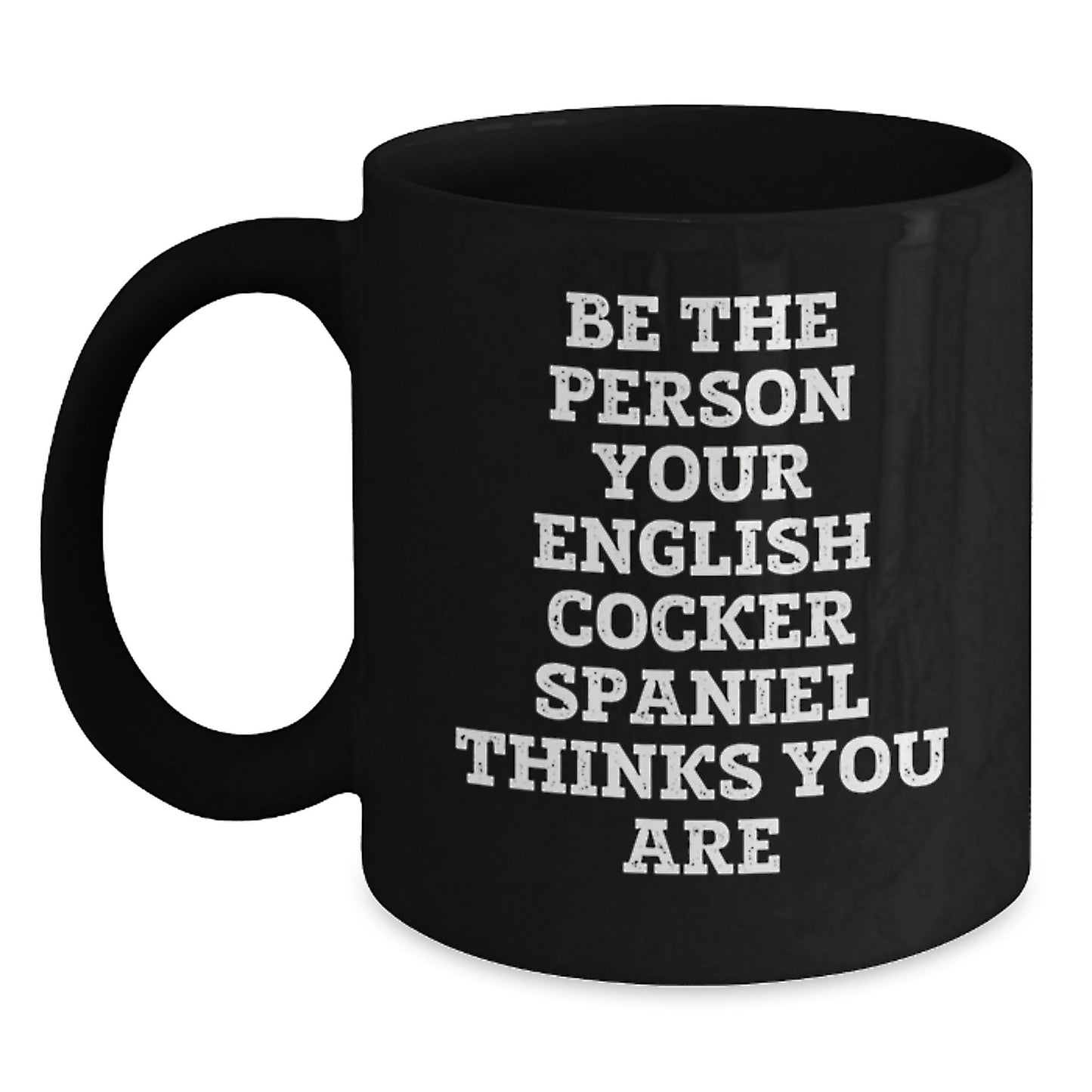 Funny English Cocker Spaniel Dog Gifts for Men from Friends Black Coffee Mug Valentine's Unique - Main