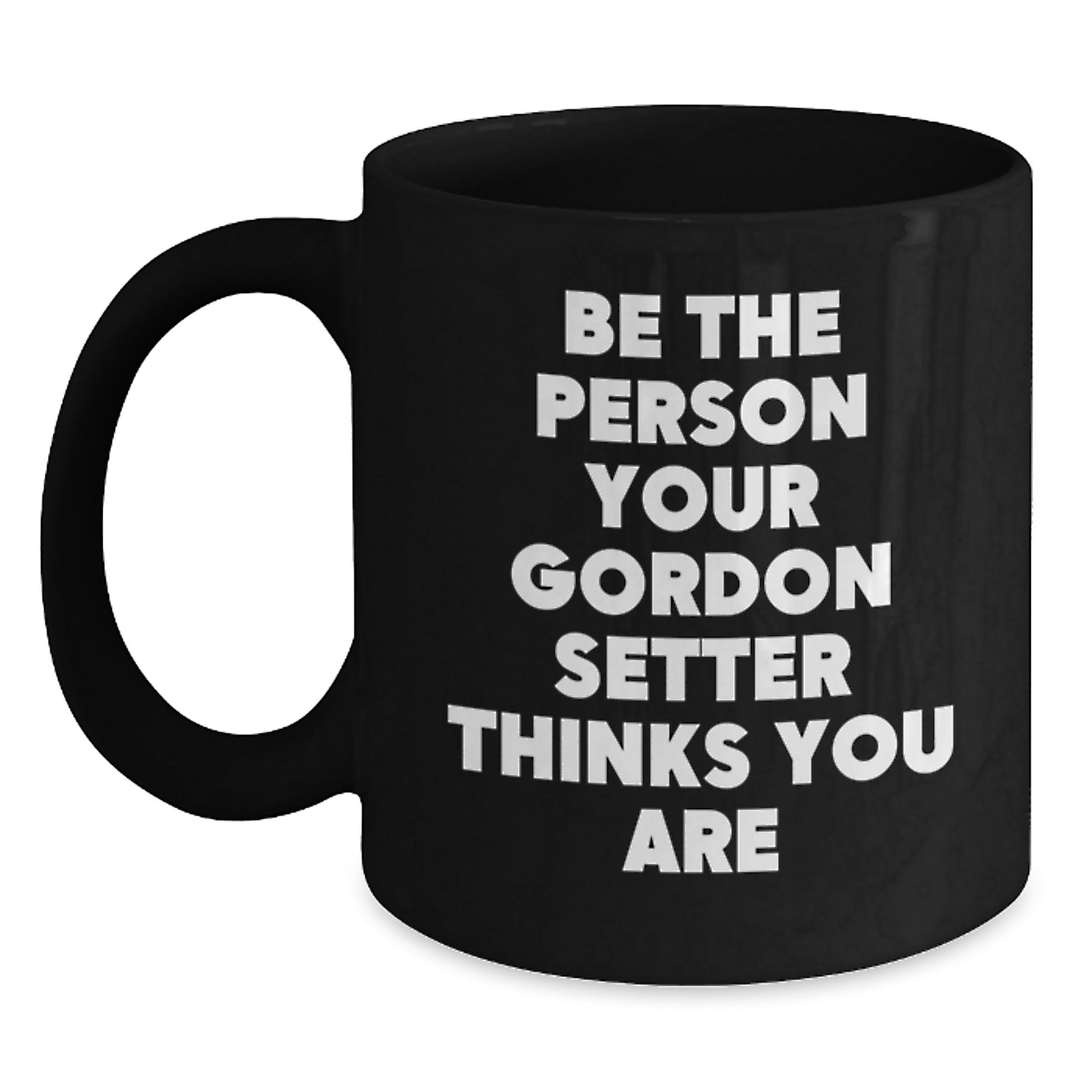 Gordon Setter Dog Lovers Black Coffee Mug Funny Valentine's Gift for Him from Family - Main