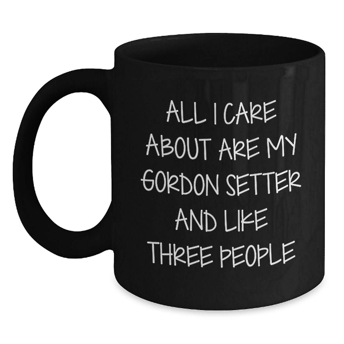 Funny Gordon Setter Dog Lover Black Coffee Mug Gifts from Friends on Birthday - Main