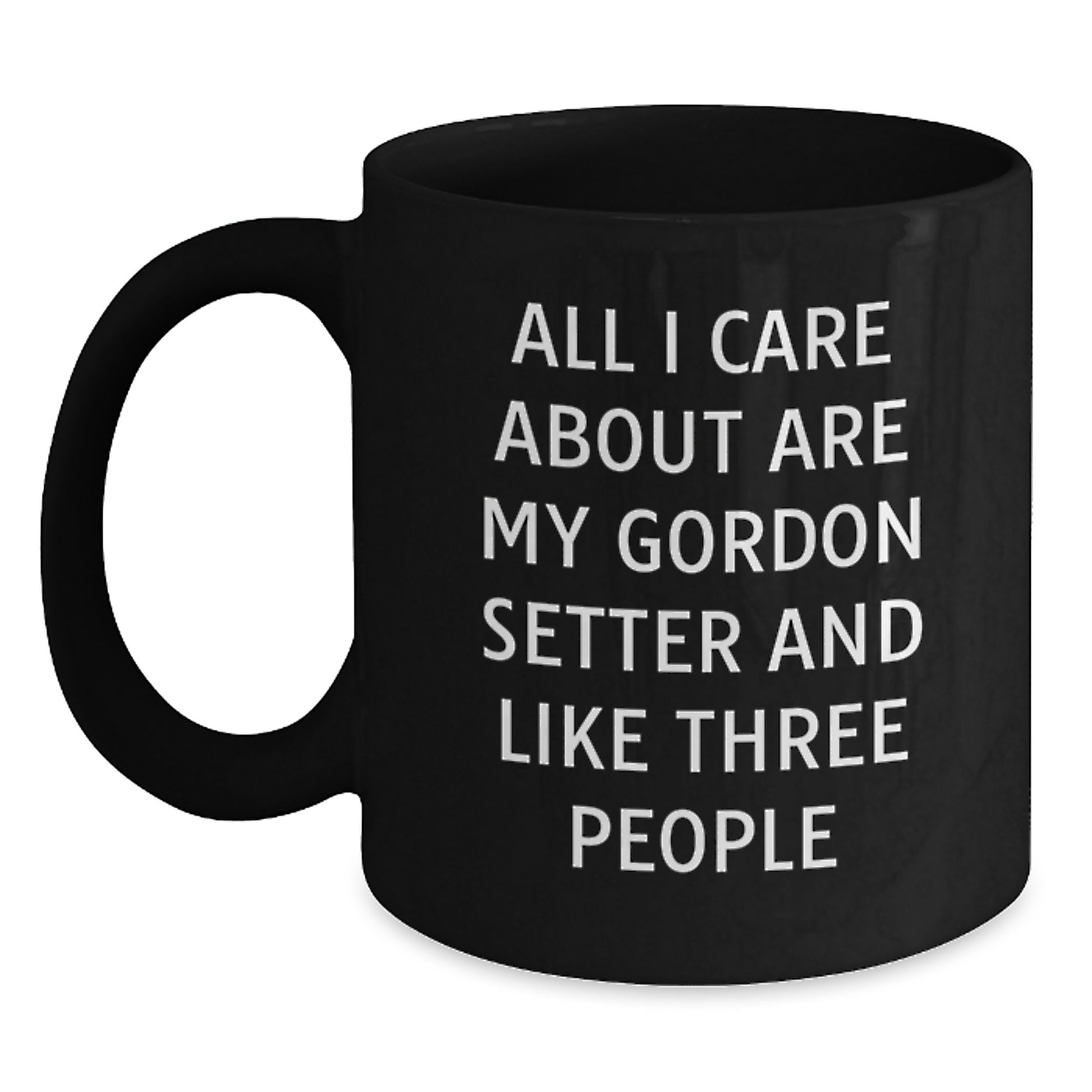 Funny Gordon Setter Dog Birthday Unique Gifts from Friends for Men Women Family Black Coffee Mug - Main