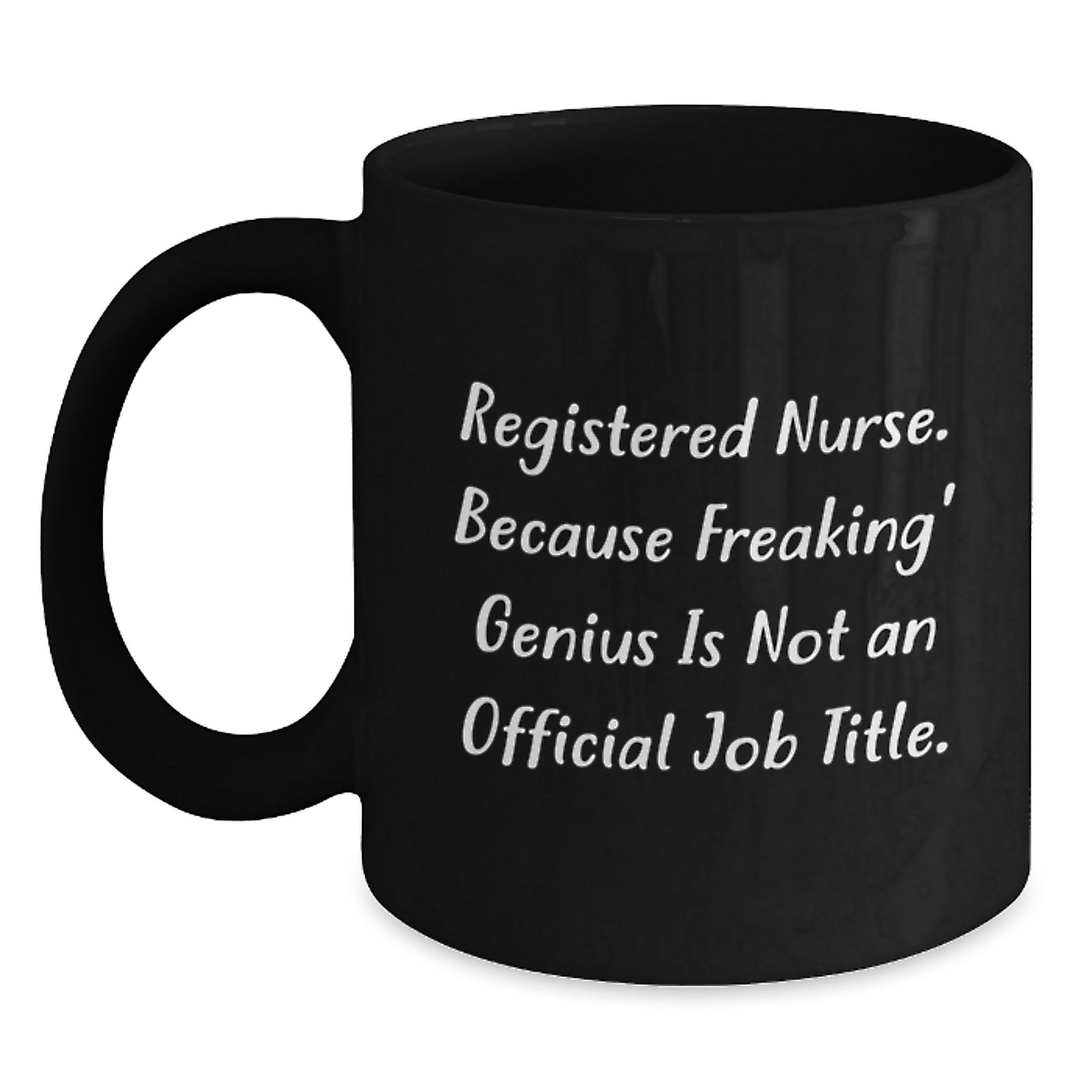 Birthday Gift for Her Registered Nurse Black Coffee Mug Present - Main