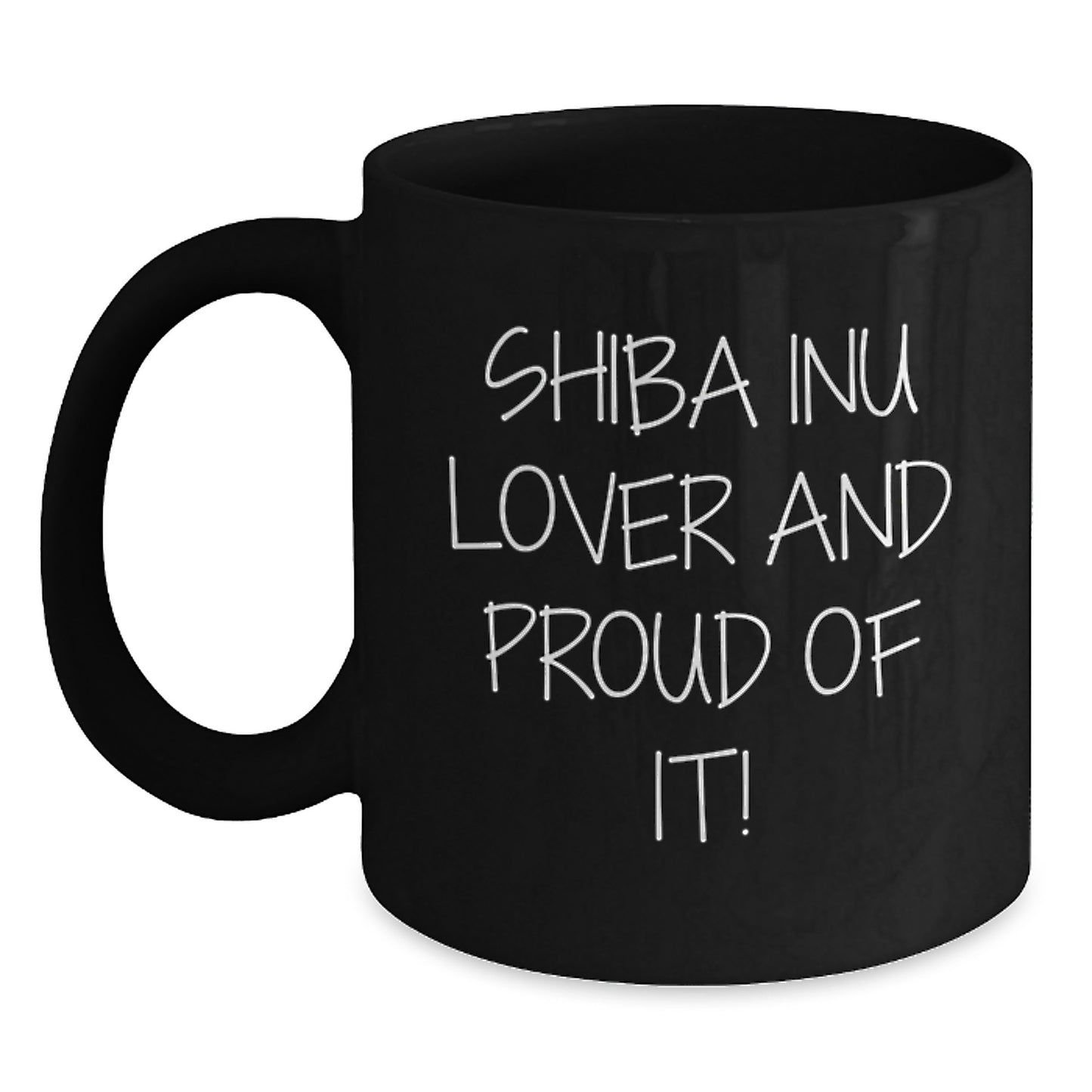 Shiba Inu Dog Lover Gifts for Friends and Family - Funny Black Coffee Mug on Valentine's - Main