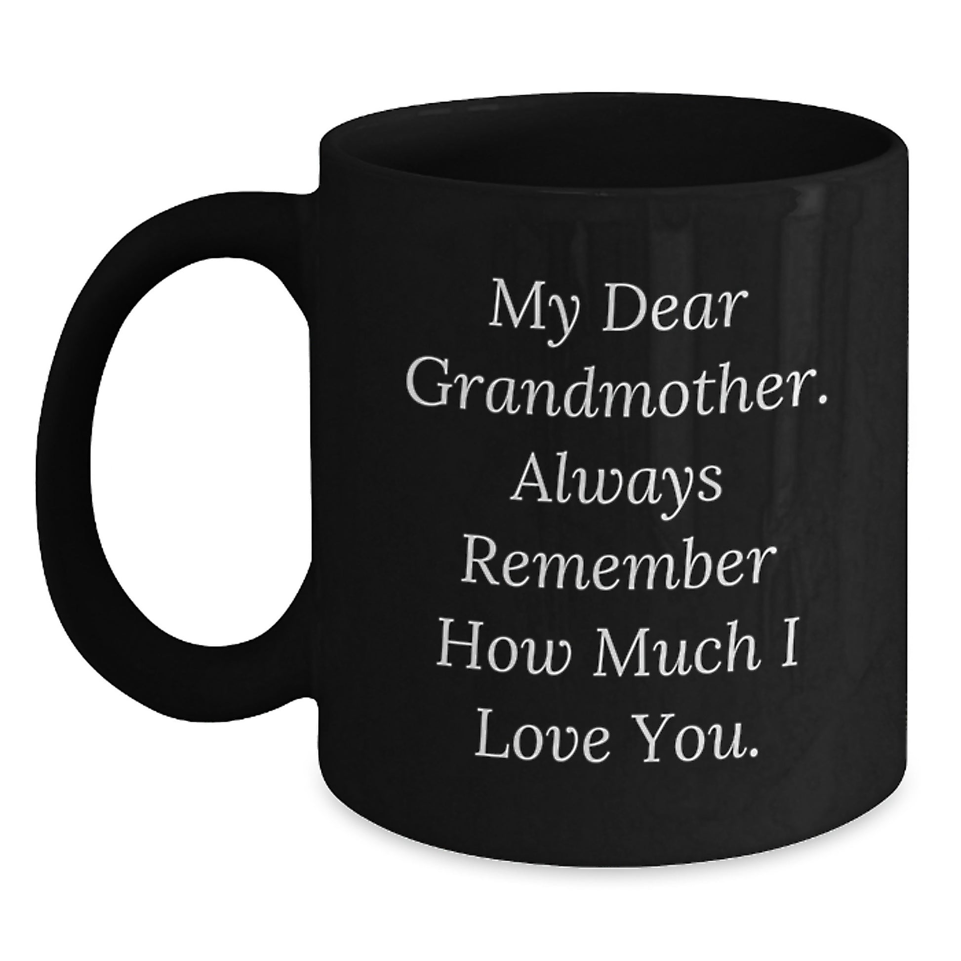 Grandmother Keepsake Black Ceramic Coffee Mug for Her Birthday Gift - Main