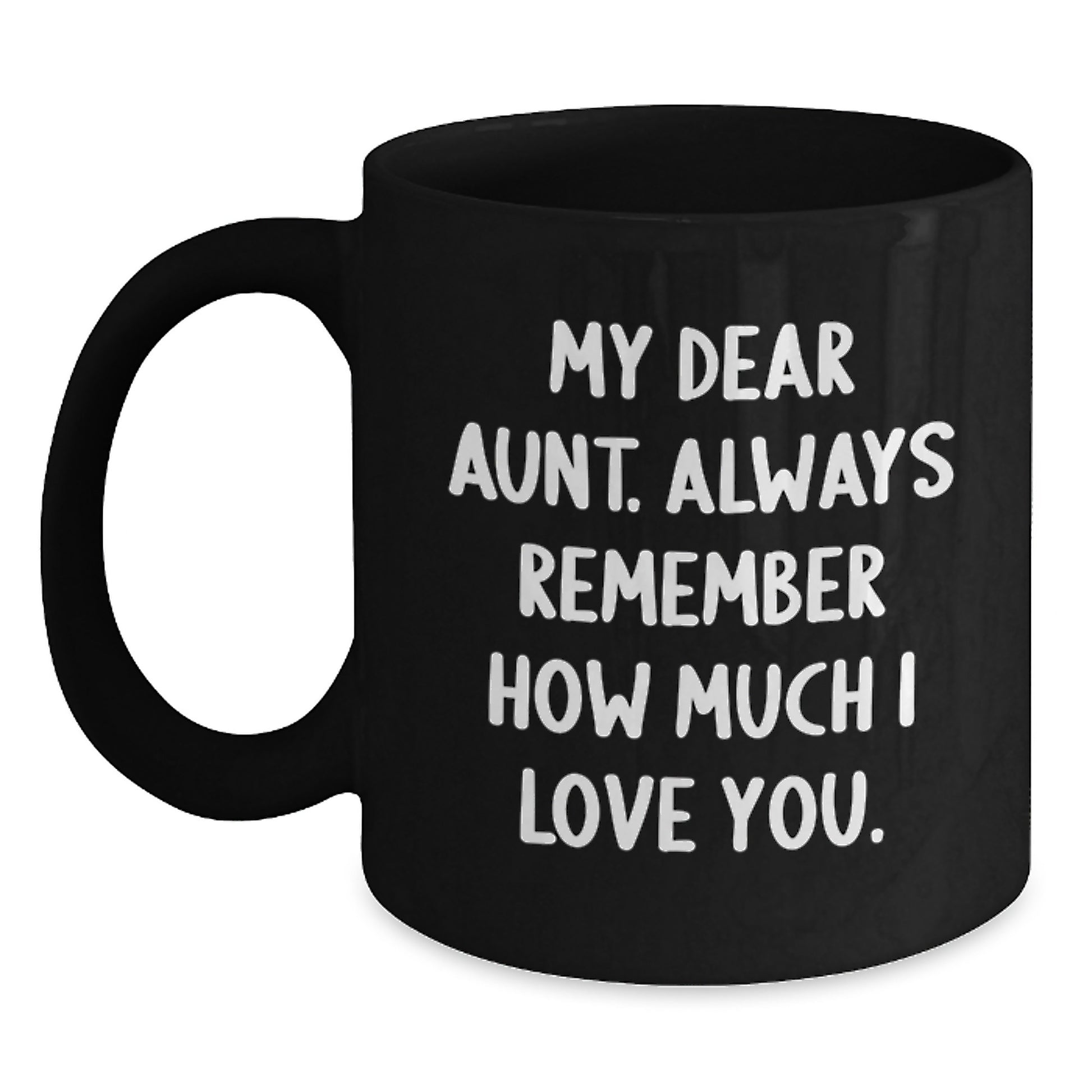 Funny Quotes Gifts from Aunt, Black Coffee Mug, Graduation Unique Gifts for Her Aunt - Main