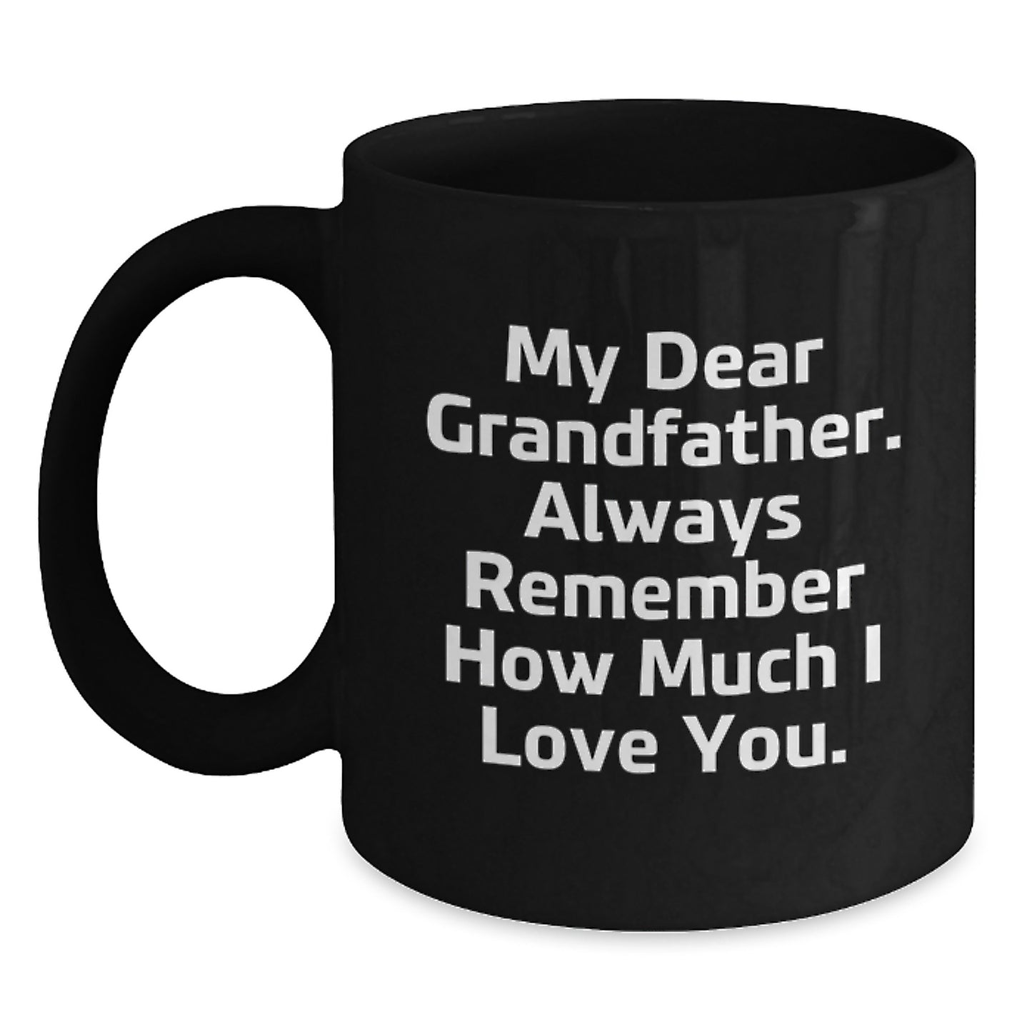 Grandfather Keepsake Black Coffee Mug for Him 11oz Graduation Gift - Main