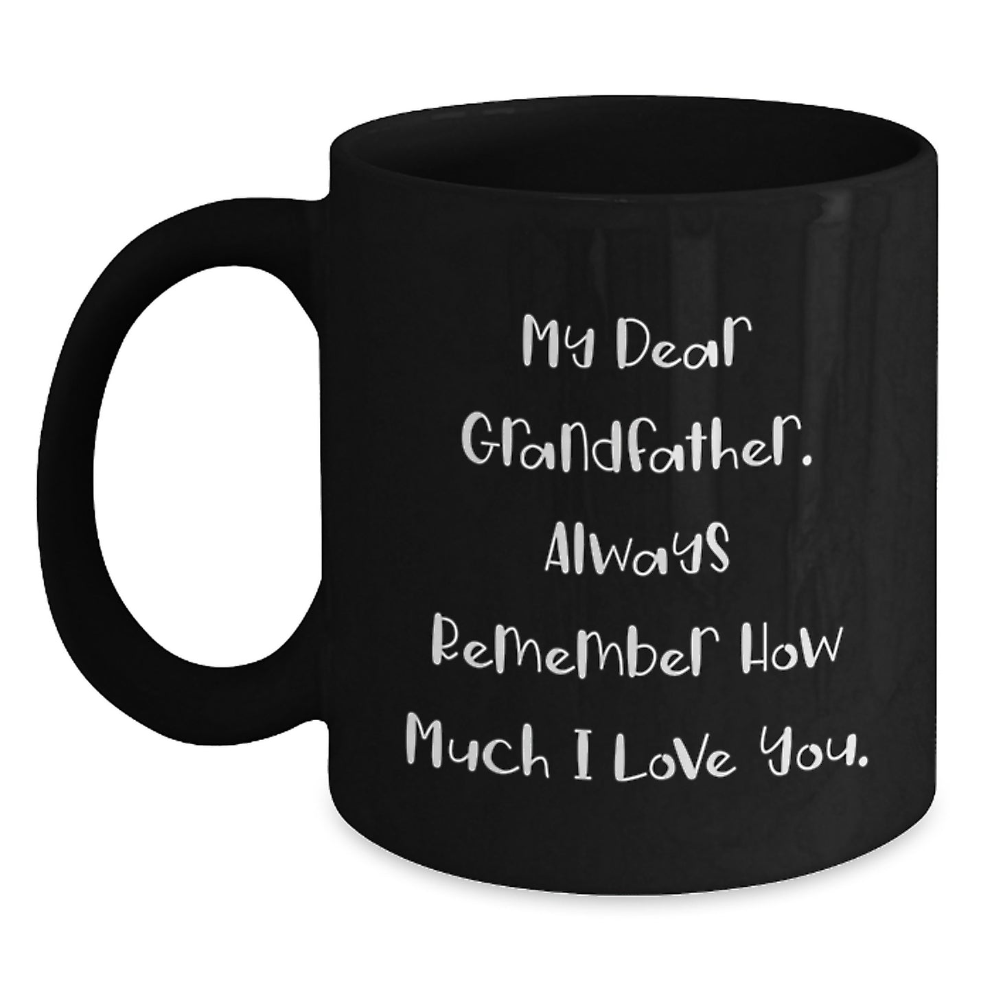 Grandfather Graduation Gift for Dad Black Coffee Mug Present - Main