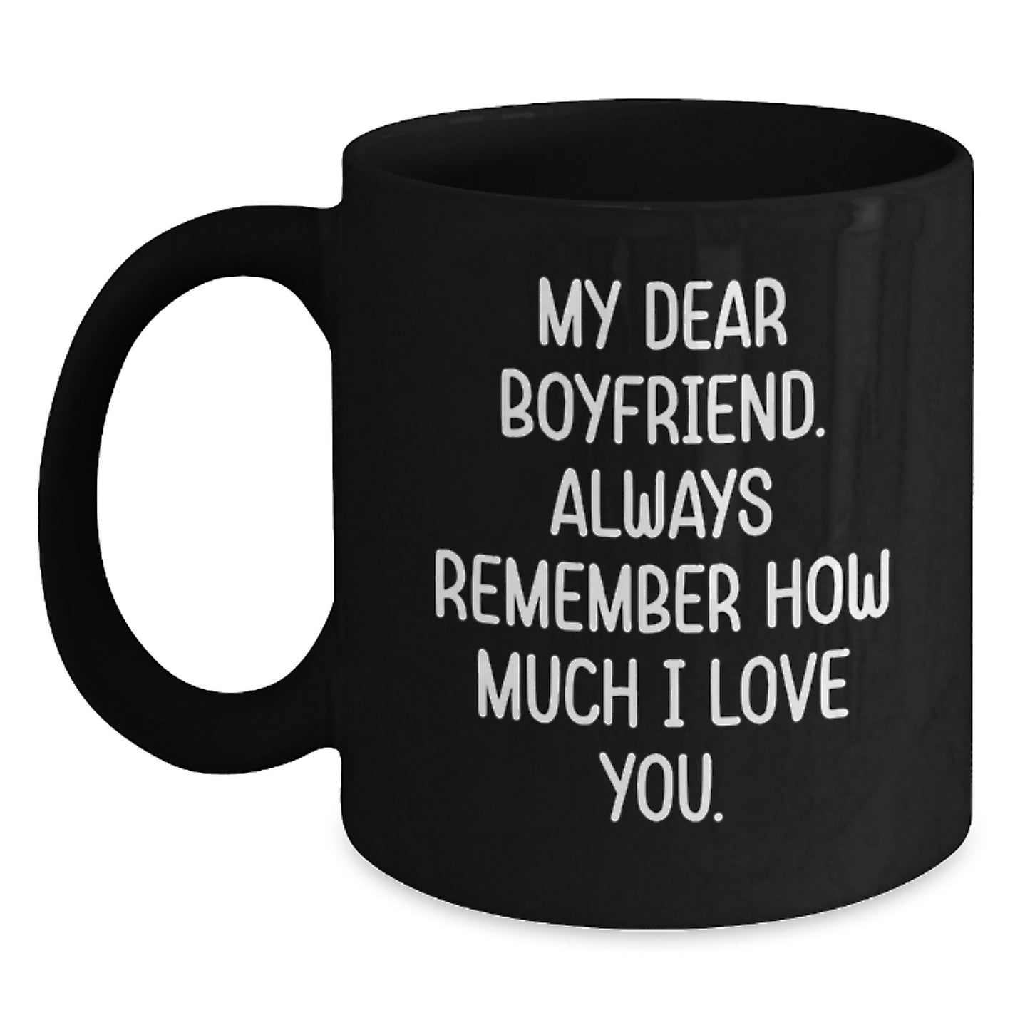 Boyfriend Keepsake Black Coffee Mug for Him Elegant Birthday Gift - Main