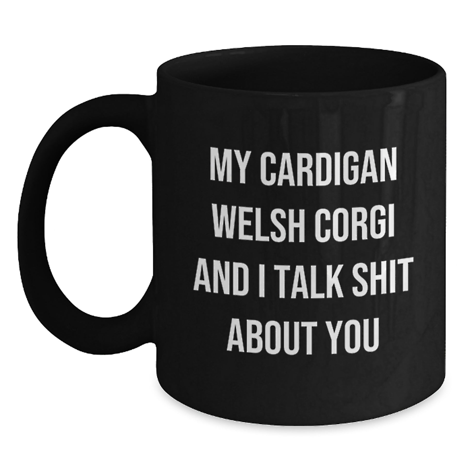 Birthday Gift Cardigan Welsh Corgi Mug for Her – Black Present - Main