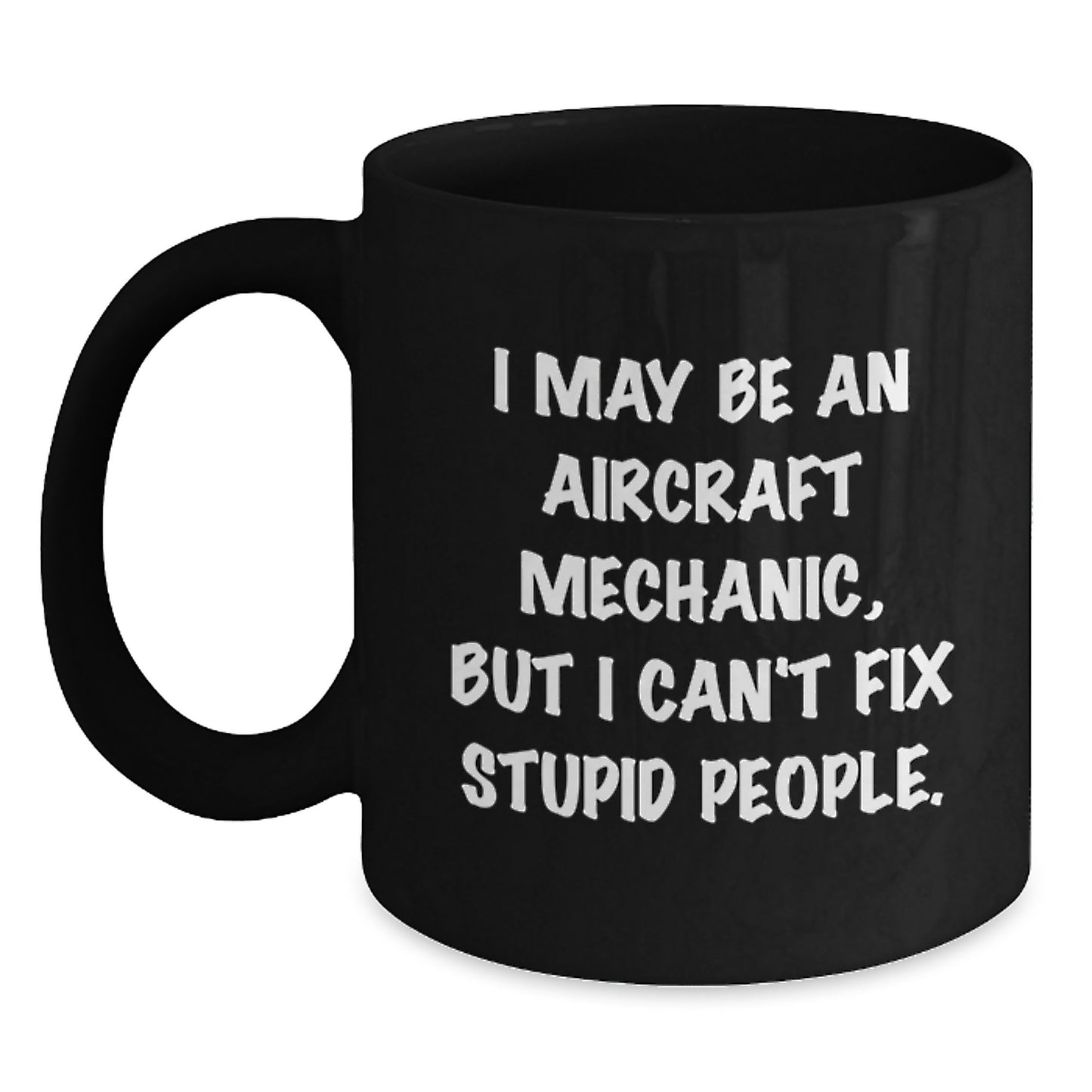 Aircraft Mechanic Keepsake Black Coffee Mug for Him Birthday Gift - Main