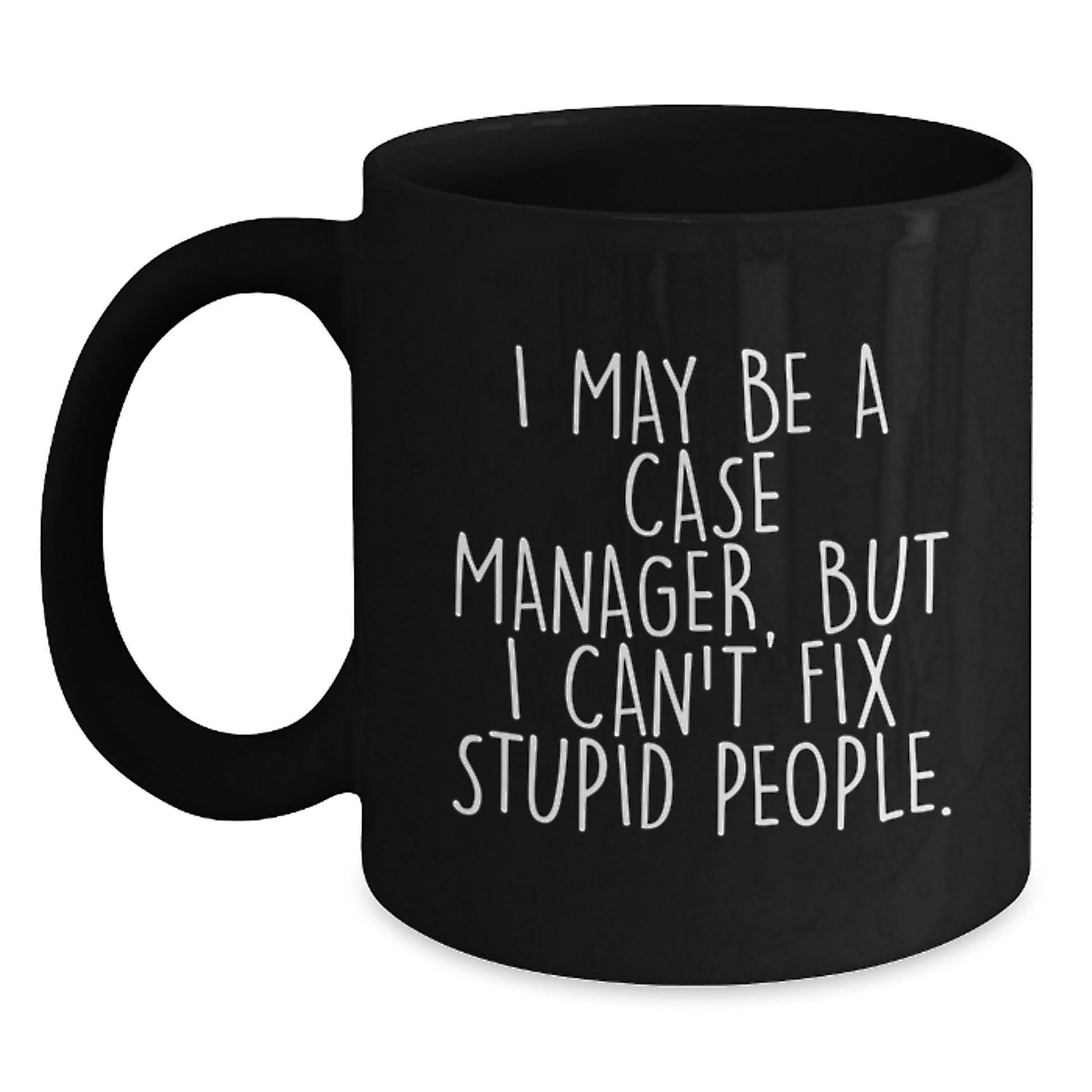 Case Manager Ceramic Black Coffee Mug for Him 11oz Birthday Gift - Main