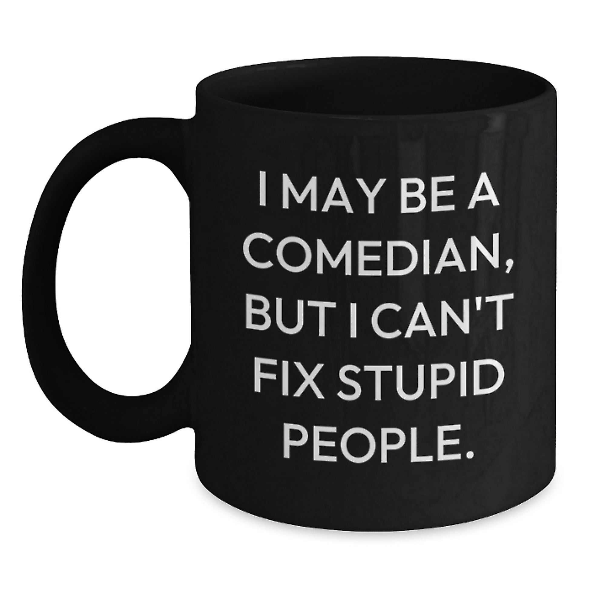 Comedian Keepsake Black Ceramic Coffee Mug for Him Graduation Gift - Main