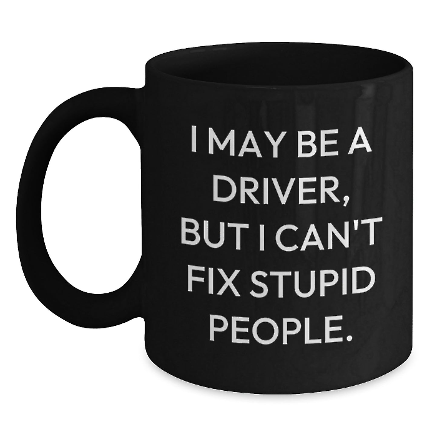 Driver Keepsake Black Coffee Mug for Him Birthday Gift 11oz Ceramic - Main