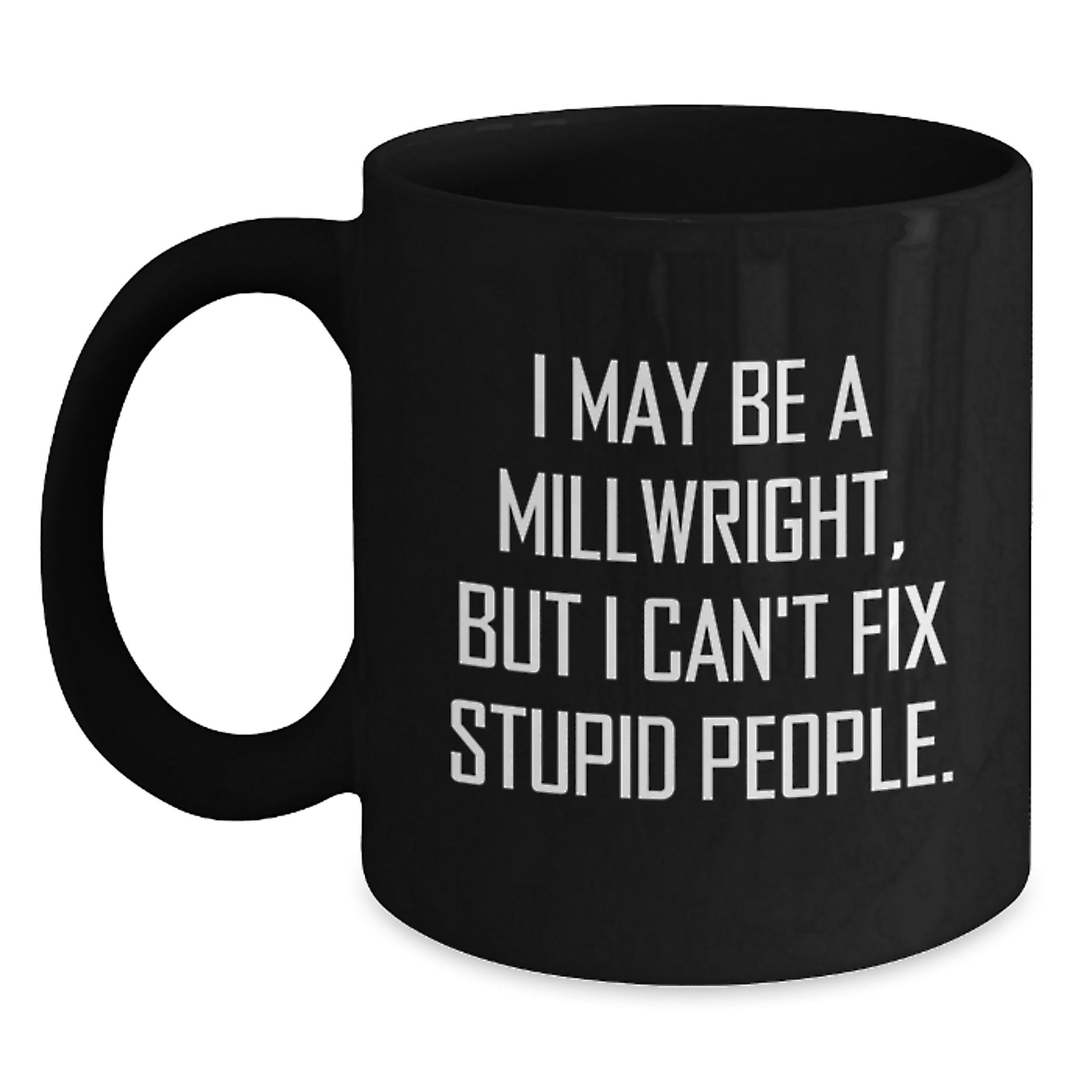 Millwright Keepsake Black Coffee Mug for Him Birthday Gift 11oz Ceramic - Main