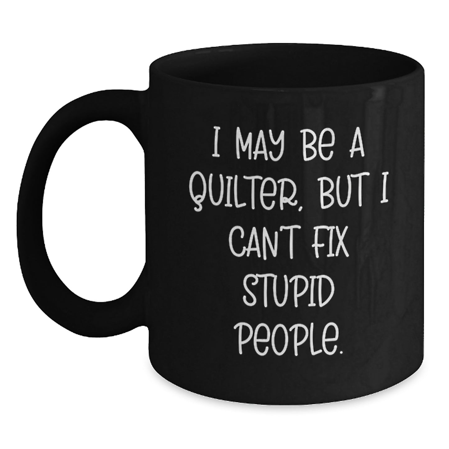 Quilter Keepsake Black Coffee Mug for Him Birthday Surprise Gift - Main