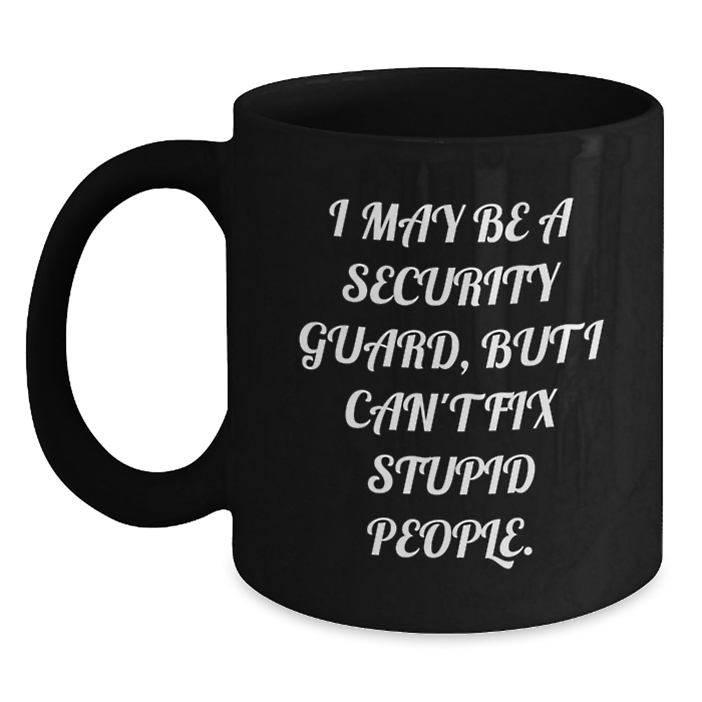 Birthday Gift Present for Her Security Guard Black Mug Keepsake - Main