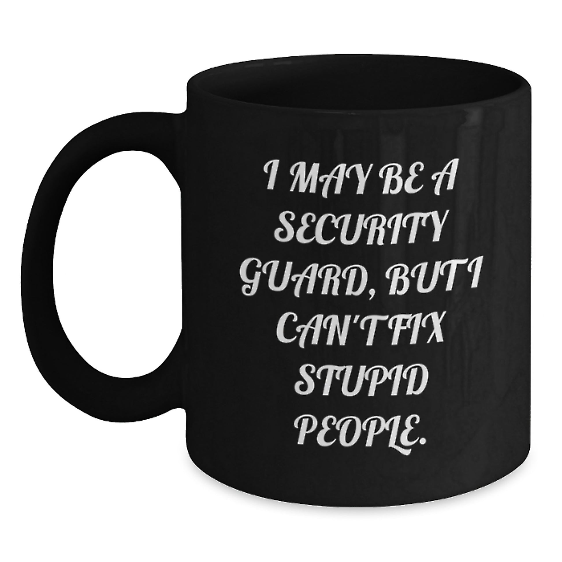 Birthday Gift Present for Her Security Guard Black Mug Keepsake - Main