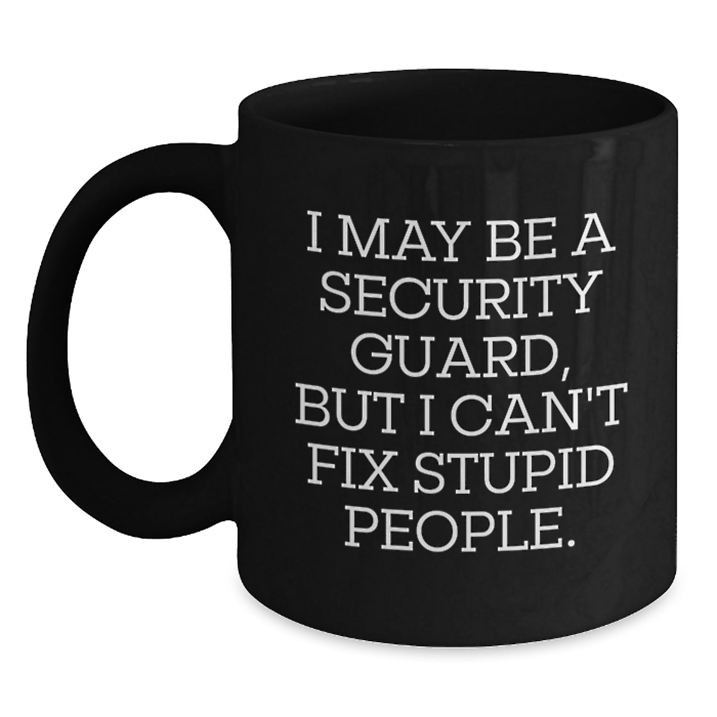 Security Guard Keepsake Black Ceramic Mug for Him 11oz Birthday Gift - Main