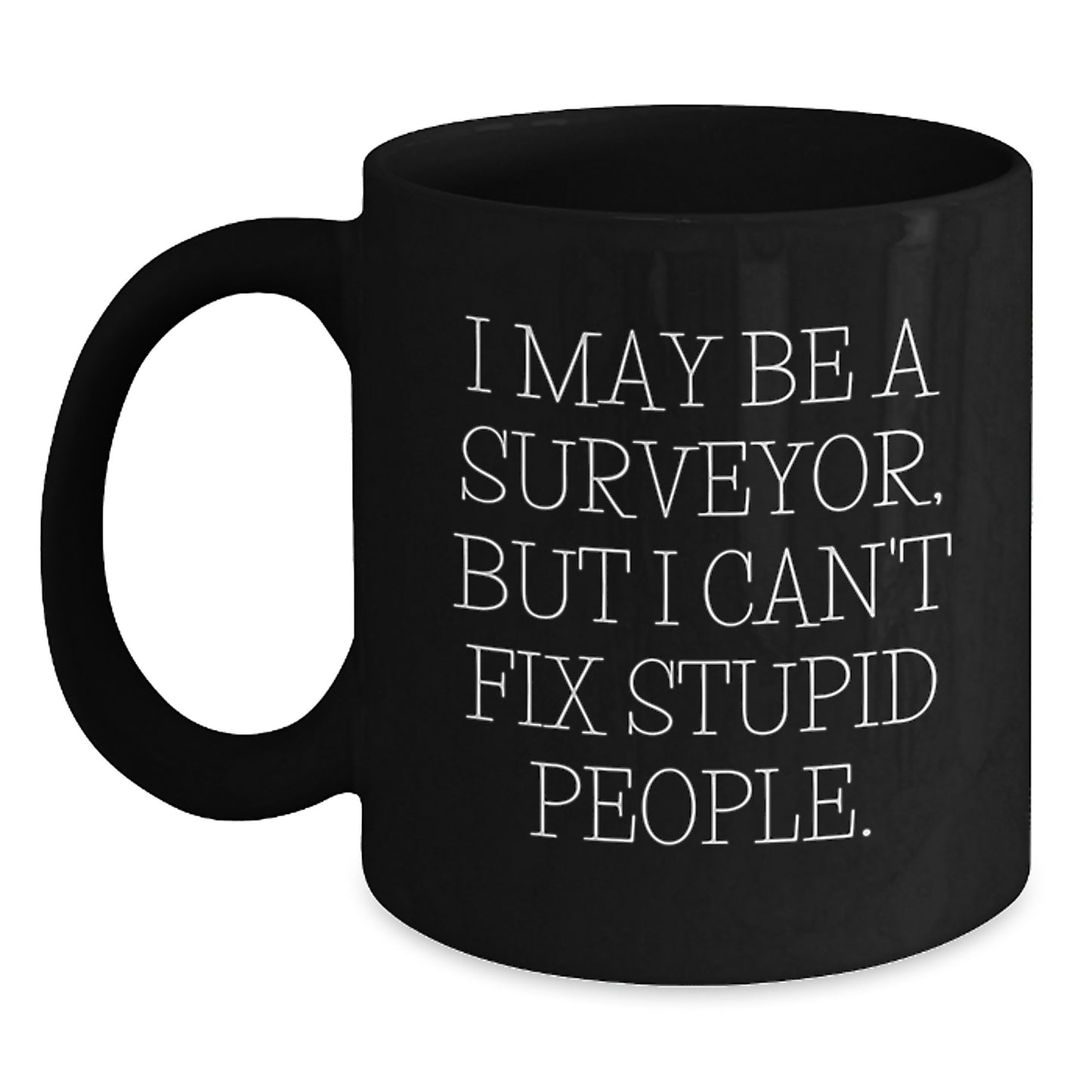 Surveyor Keepsake Premium Black Coffee Mug for Him Birthday Gift - Main