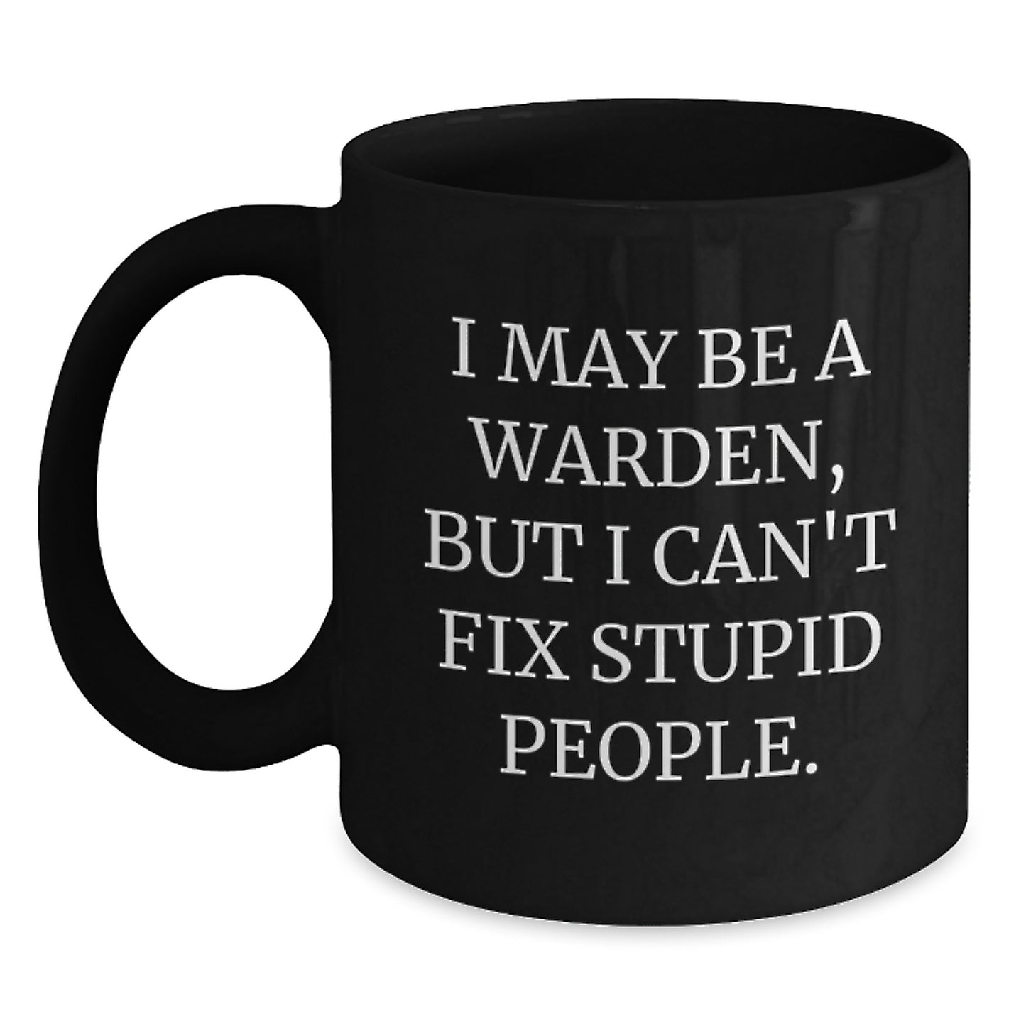 Warden Keepsake Black Coffee Mug for Him Birthday Gift with 11oz Ceramic - Main