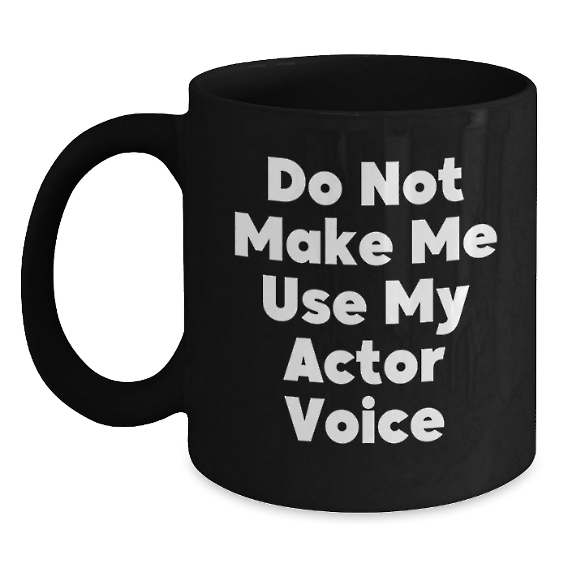 Actor Keepsake Black Coffee Mug for Him Birthday Gift with Actor Voice - Main