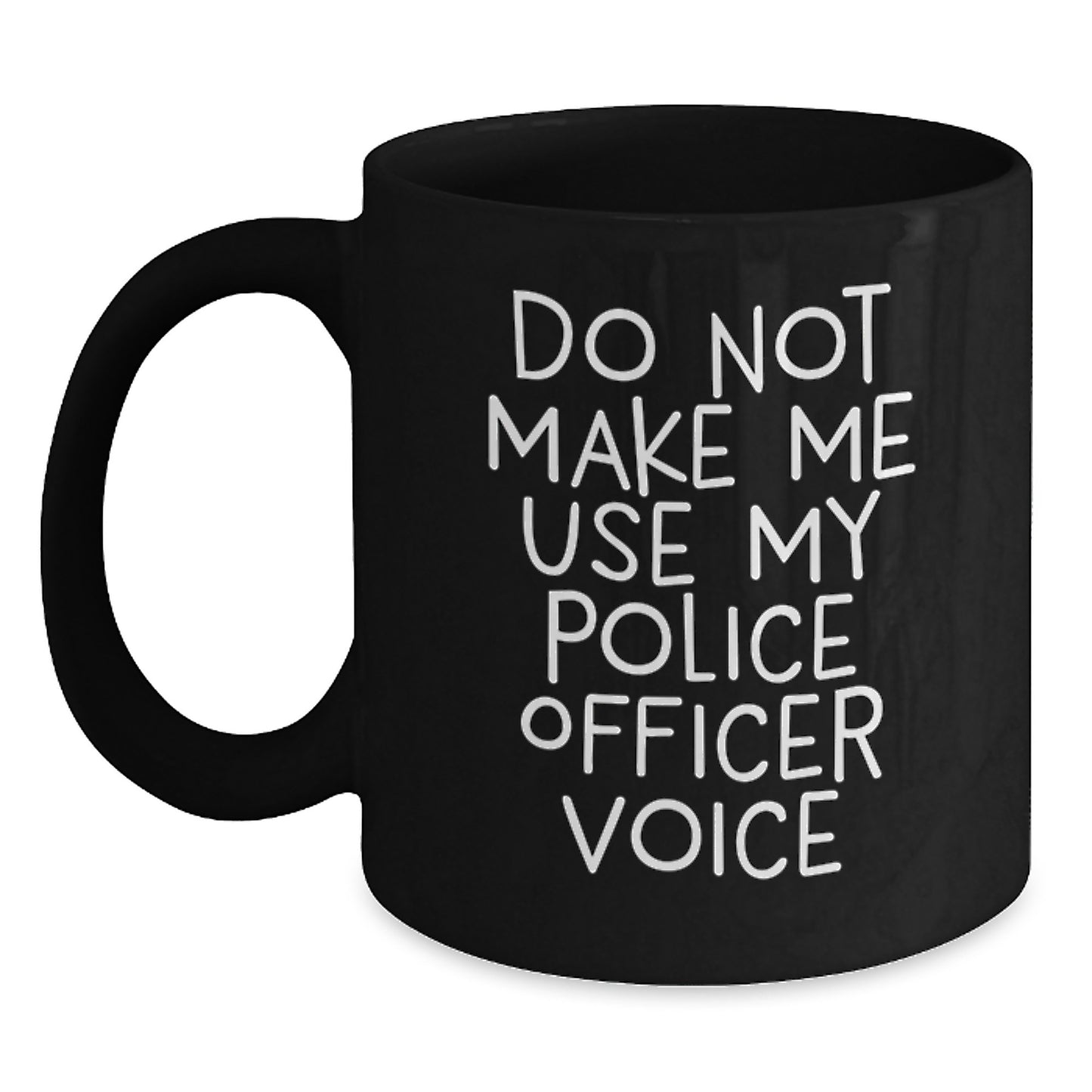 Police Officer Black Coffee Mug Idea for Coworkers Birthday Gift - Main