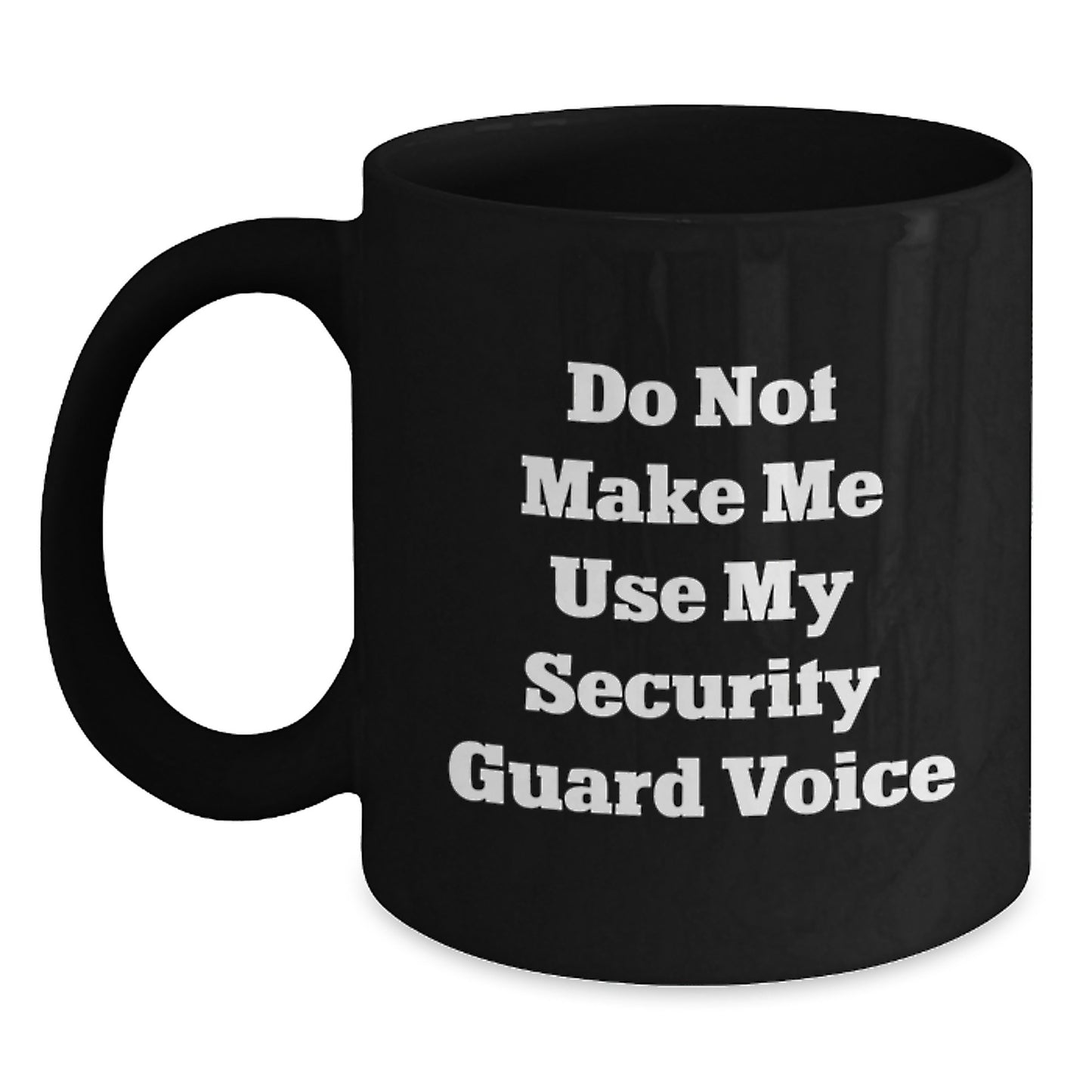 Security Guard Keepsake Black Ceramic Mug for Him Birthday Gift - Main