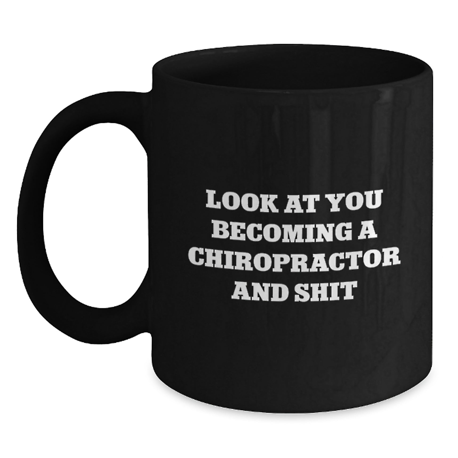 Chiropractor Keepsake Black Coffee Mug for Him Birthday Gift - Main