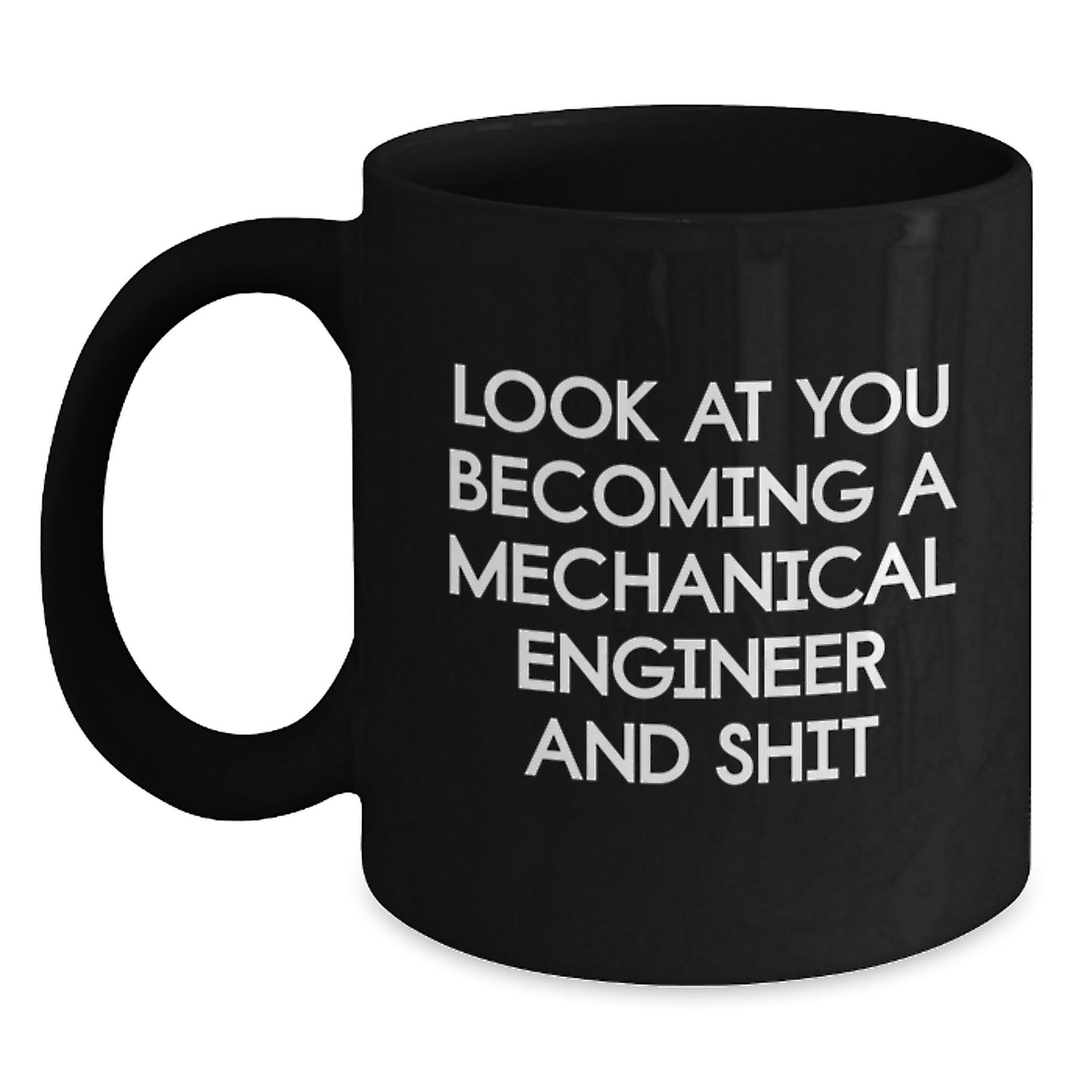 Mechanical Engineer Keepsake Black Coffee Mug for Him Graduation Gift - Main