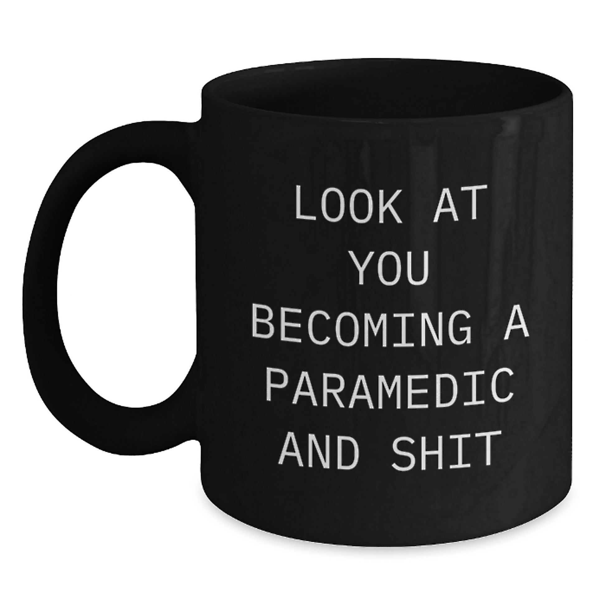 Paramedic Keepsake Black Coffee Ceramic Mug for Him Graduation Gift - Main