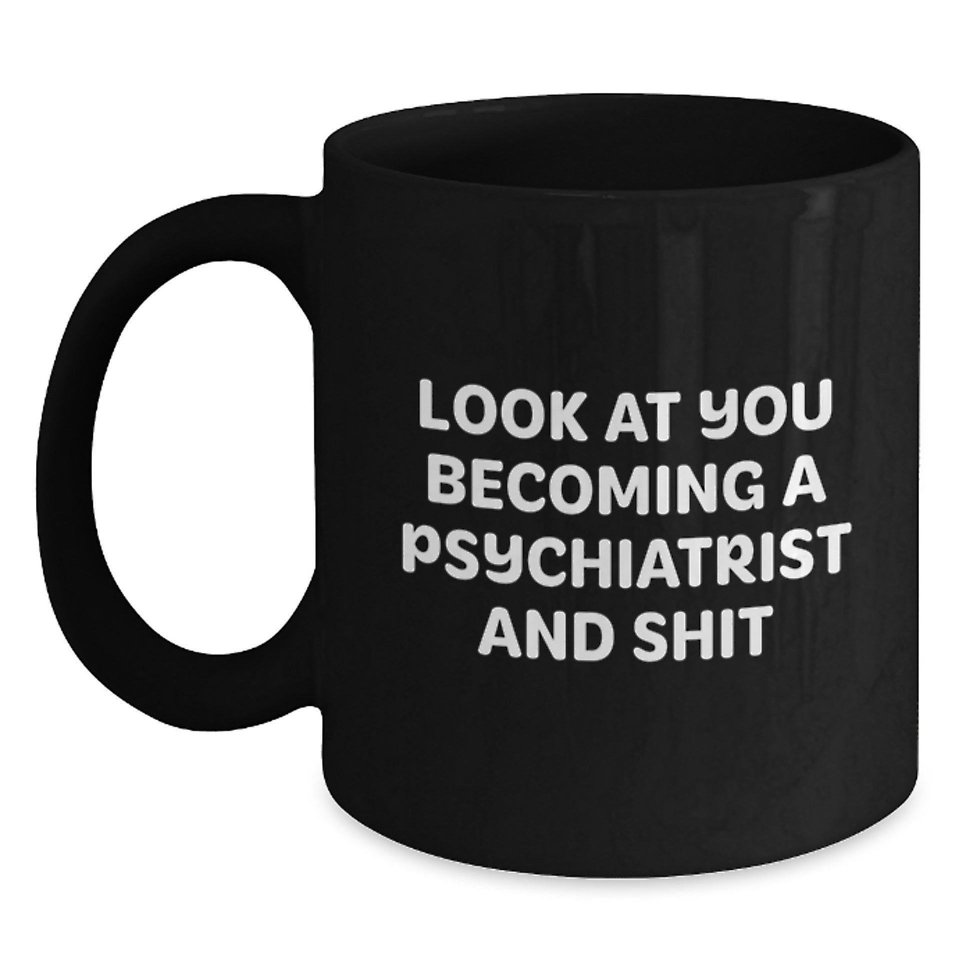 Psychiatrist Black Coffee Mug Idea for Coworkers Birthday Gift - Main