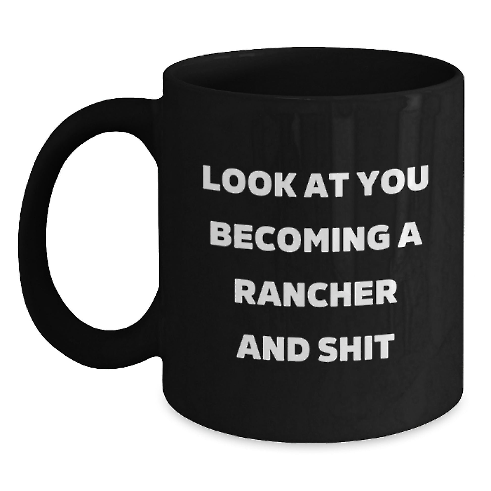 Birthday Gift for Her Rancher Black Coffee Mug Present with Quote - Main