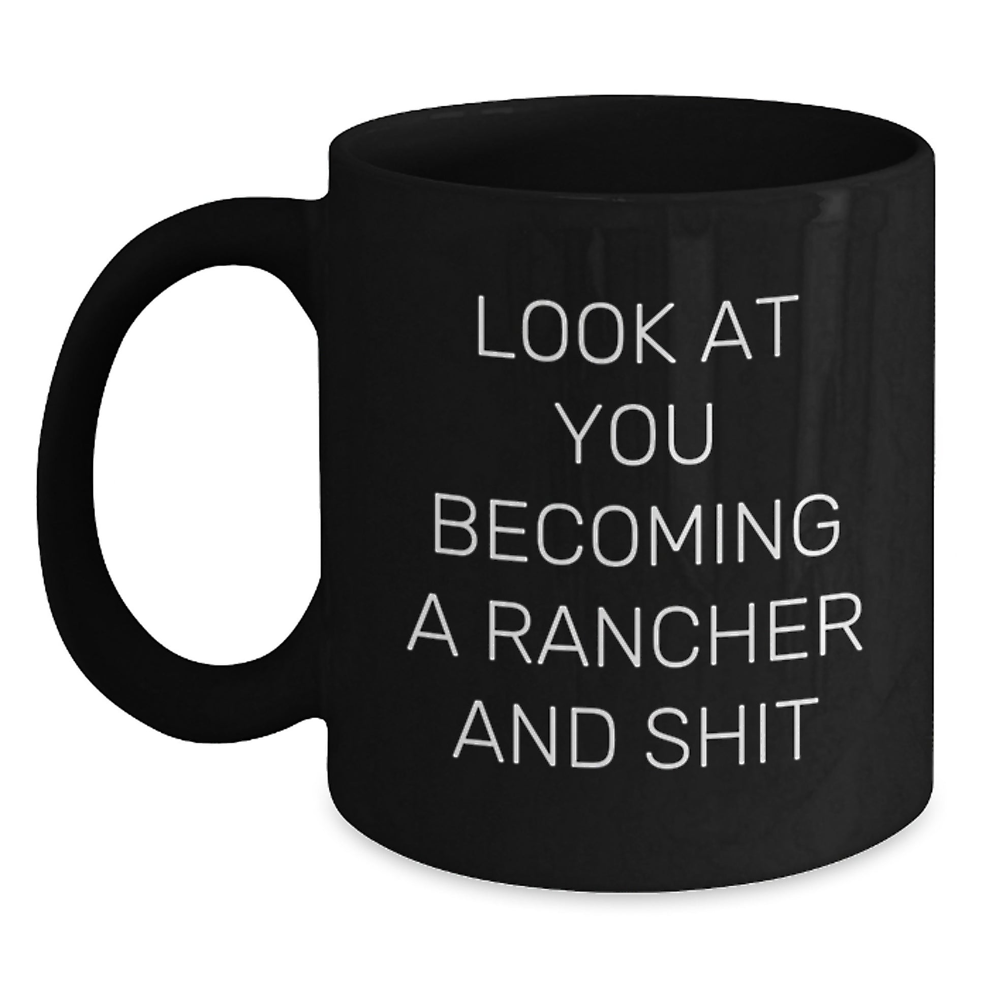 Birthday Gift for Roommates Collectible Rancher Black Coffee Mug - Main
