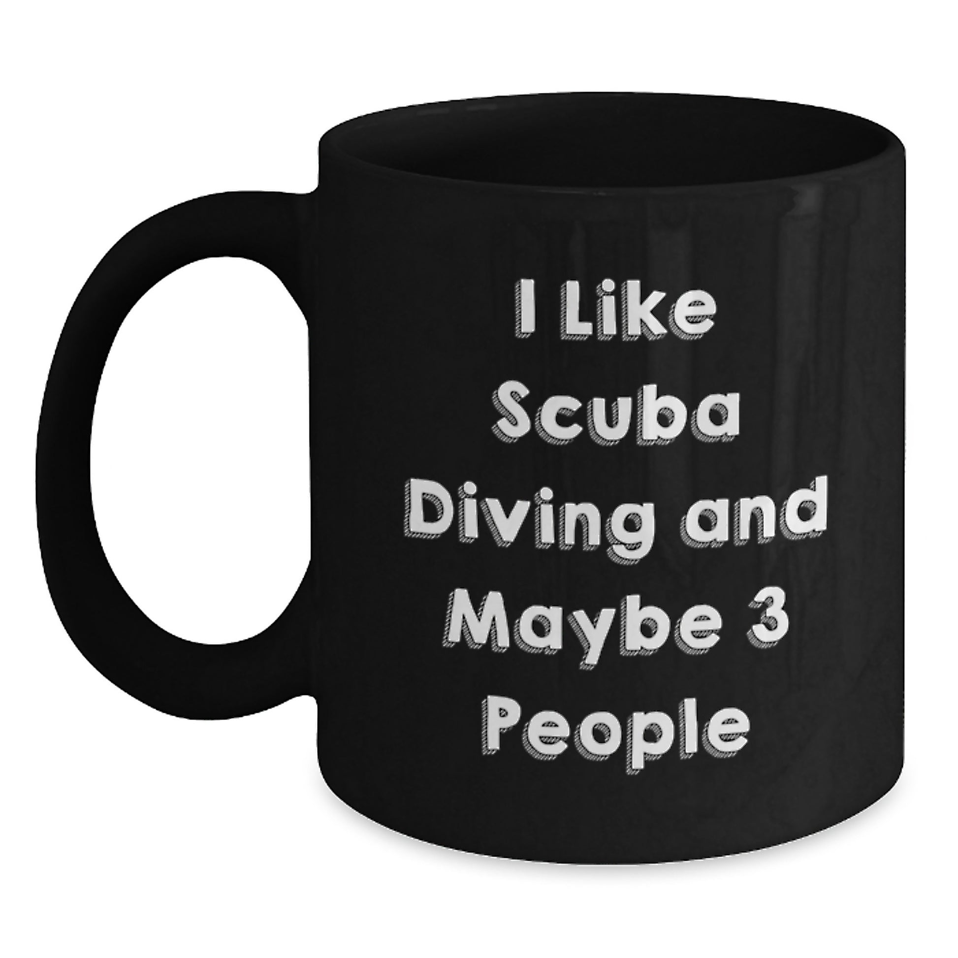 Funny Scuba Diving Mom's Gift from Family to Scuba Diving Enthusiast's Black Coffee Mug, Unique Mother's Day Unique Gifts for Scuba Diving Women - Main