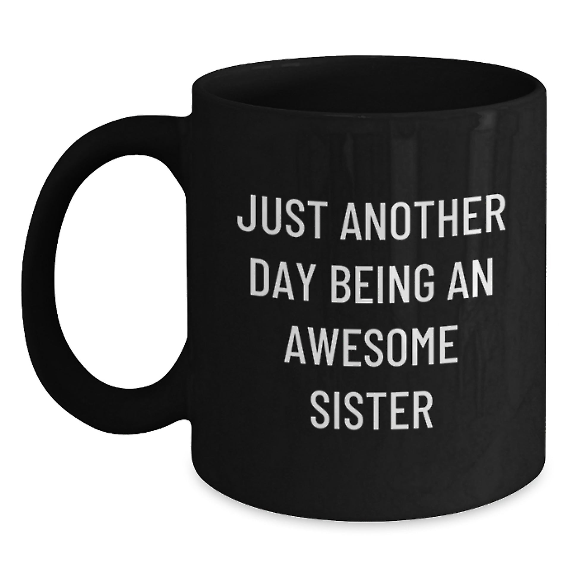 Playful Sister Black Coffee Mug Essential Birthday Gift for a Daughter - Main