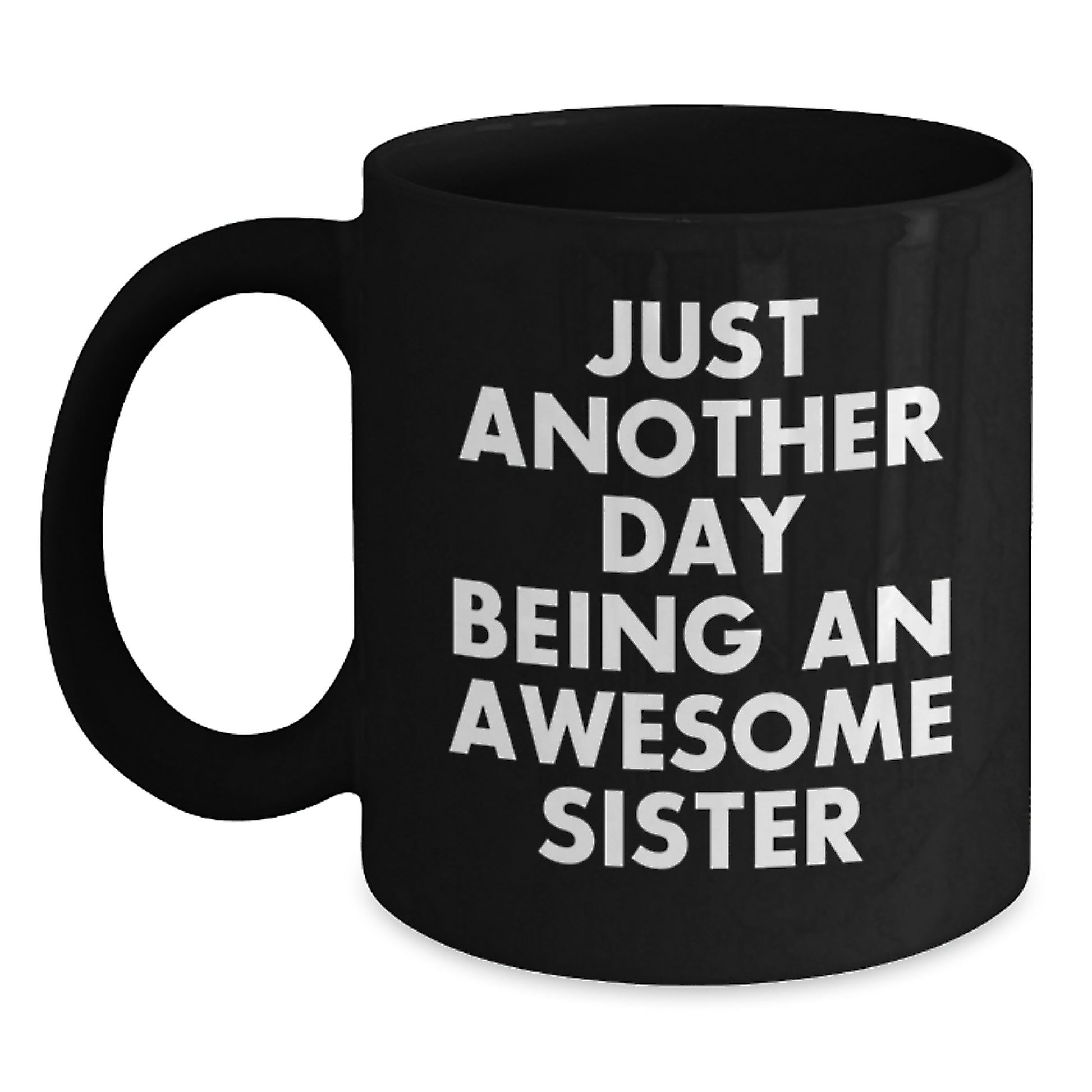 Sister Keepsake Black Coffee Mug for Her Birthday Gift - Main